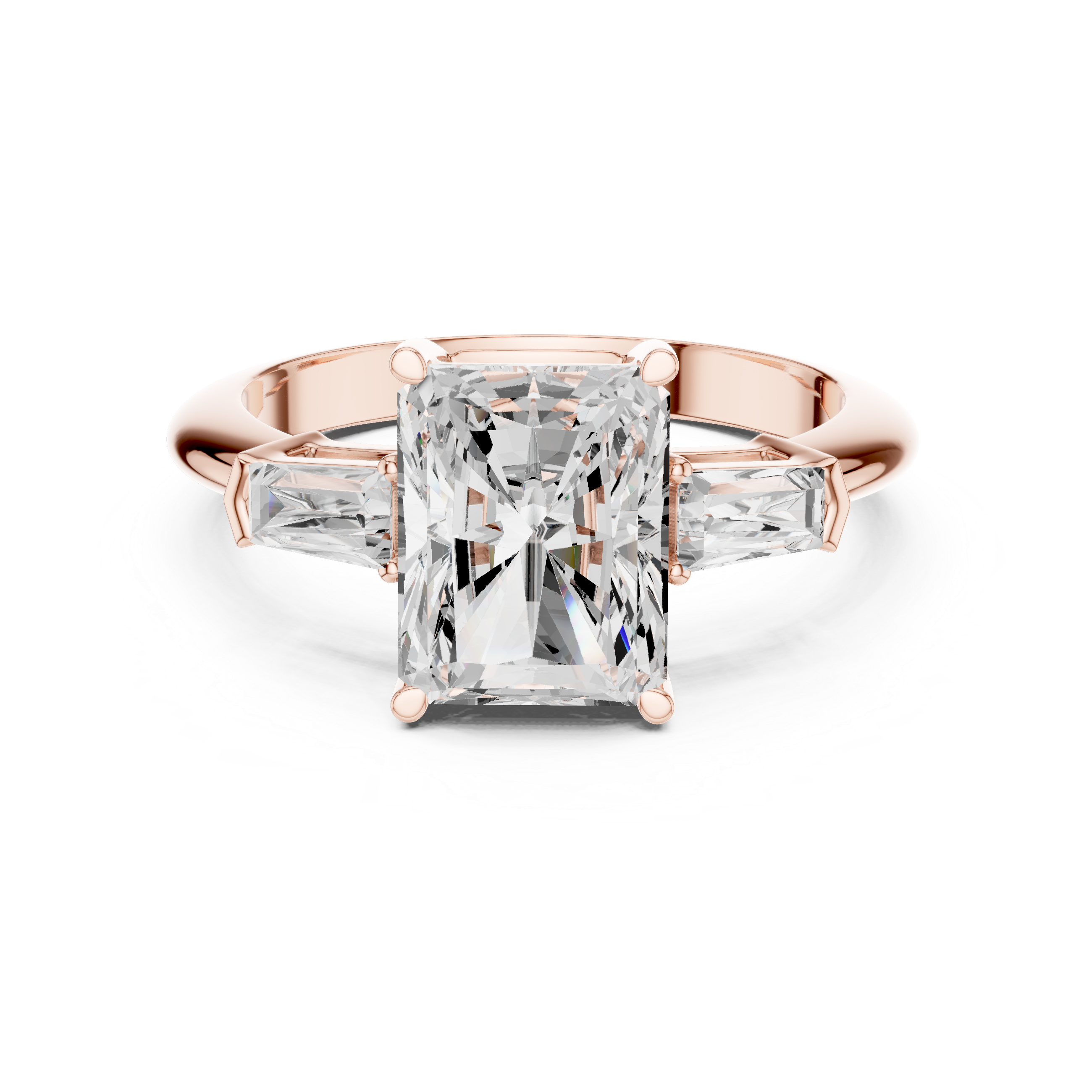 3.35 Carat Radiant Cut Lab-Grown Diamond Solitaire Ring in 14K / 18K Gold , VVS1 Clarity – SGL Certified