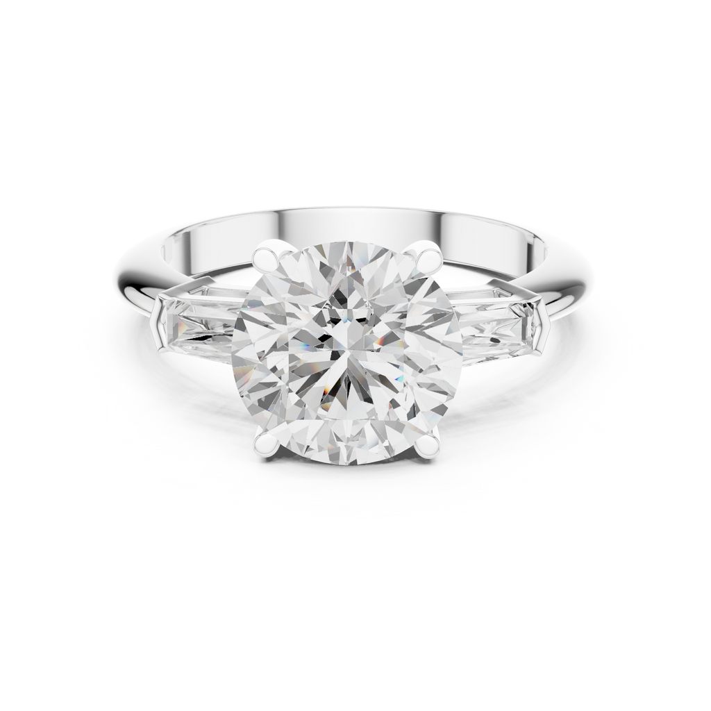 3.35 Carat Round Cut Lab-Grown Diamond Solitaire Ring in 14K / 18K Gold , VVS1 Clarity – SGL Certified
