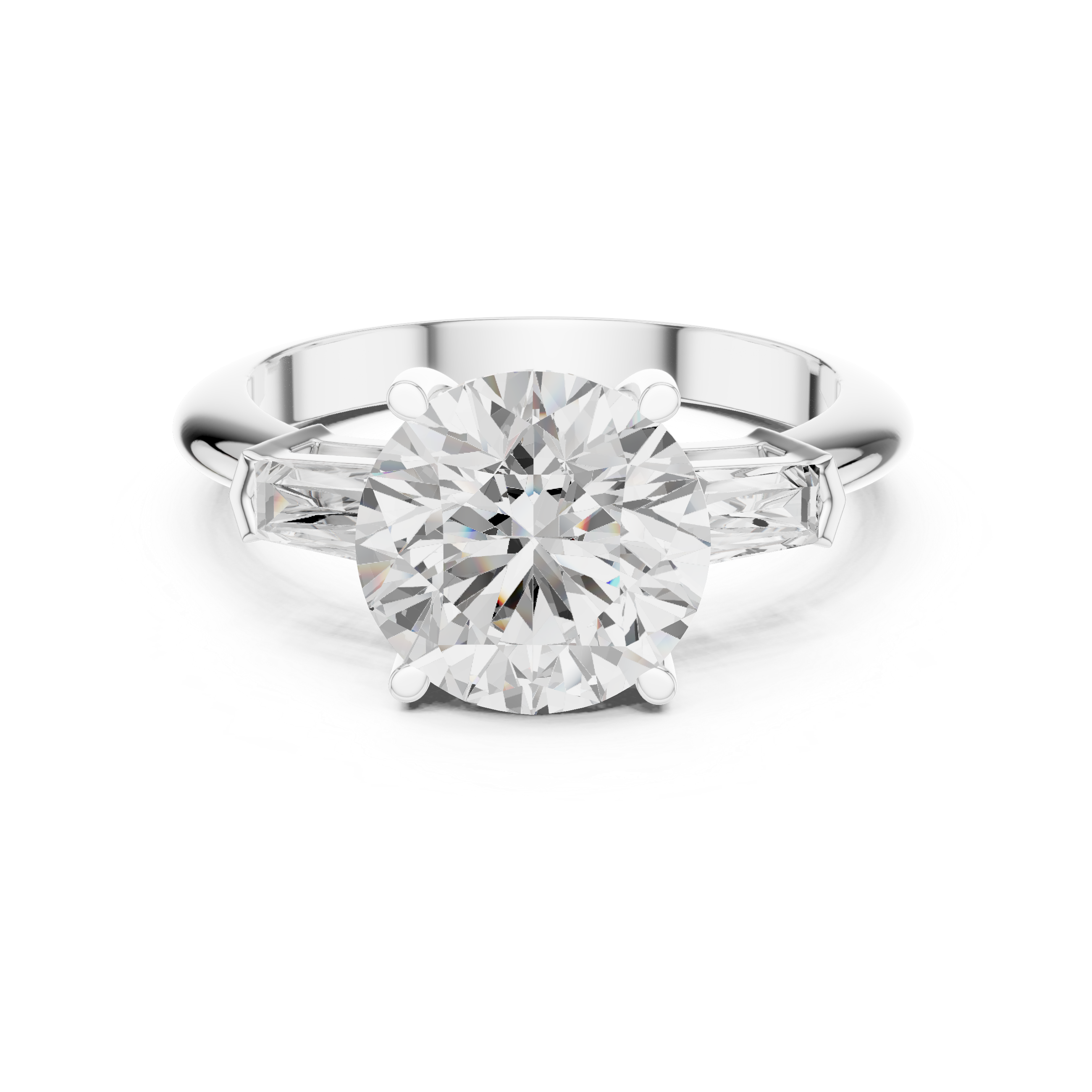 3.35 Carat Round Cut Lab-Grown Diamond Solitaire Ring in 14K / 18K Gold , VVS1 Clarity – SGL Certified