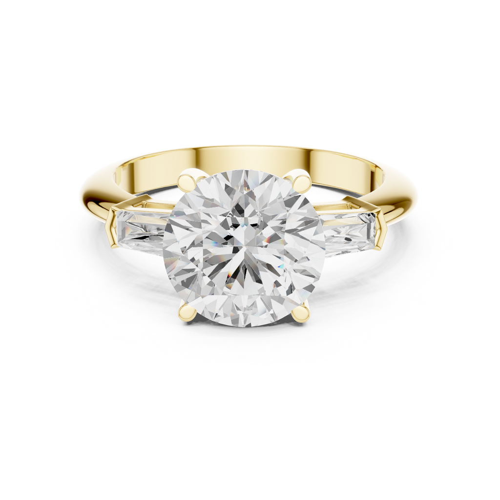3.35 Carat Round Cut Lab-Grown Diamond Solitaire Ring in 14K / 18K Gold , VVS1 Clarity – SGL Certified
