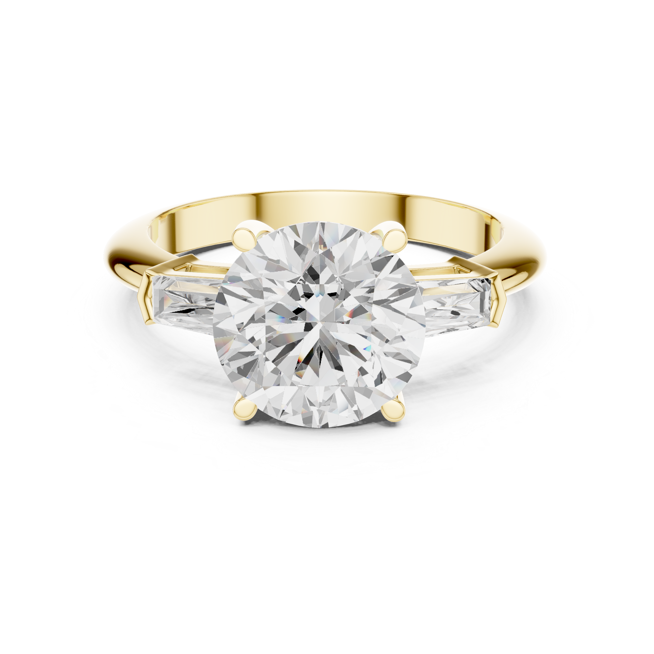 3.35 Carat Round Cut Lab-Grown Diamond Solitaire Ring in 14K / 18K Gold , VVS1 Clarity – SGL Certified