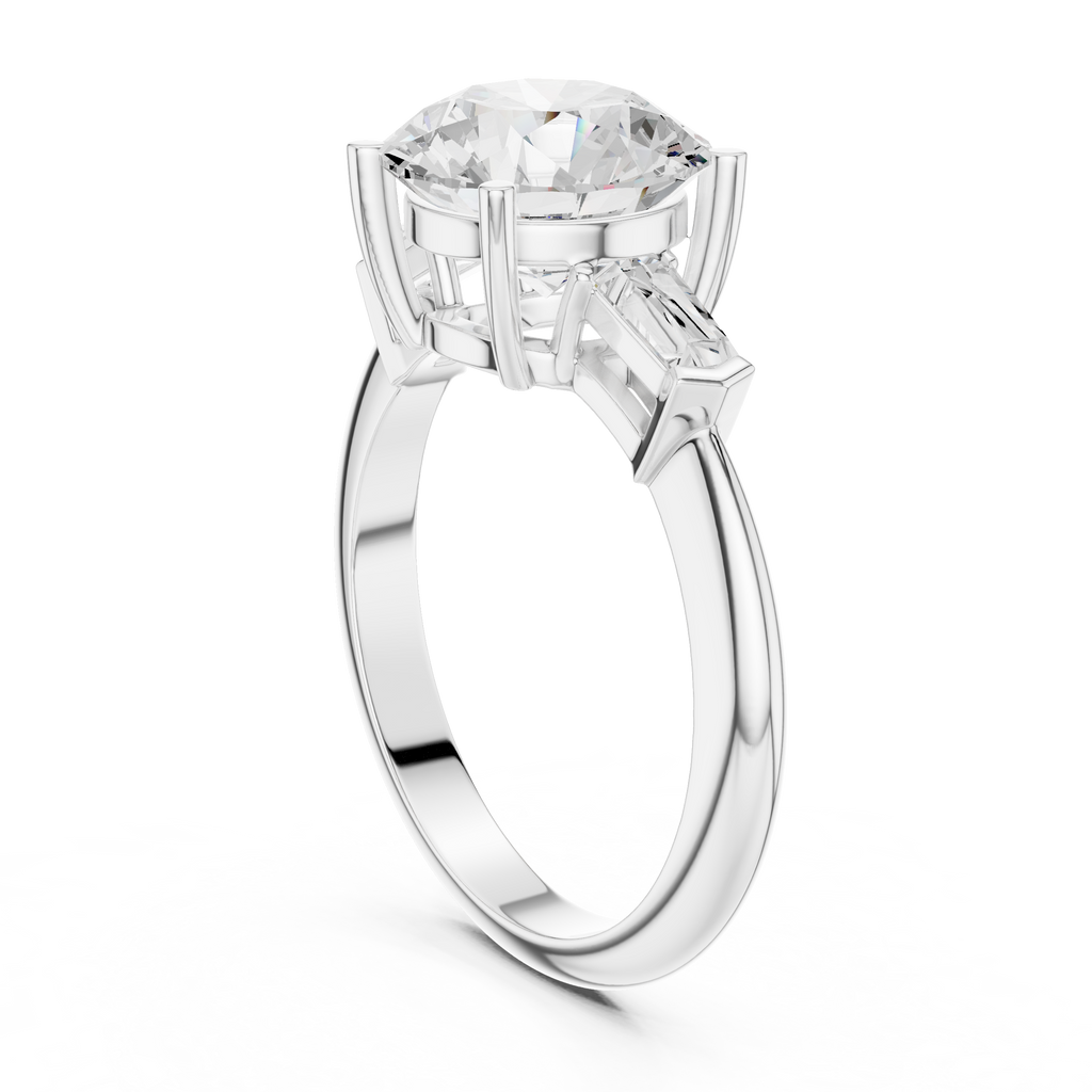 3.35 Carat Round Cut Lab-Grown Diamond Solitaire Ring in 14K / 18K Gold , VVS1 Clarity – SGL Certified