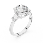 3.35 Carat Round Cut Lab-Grown Diamond Solitaire Ring in 14K / 18K Gold , VVS1 Clarity – SGL Certified
