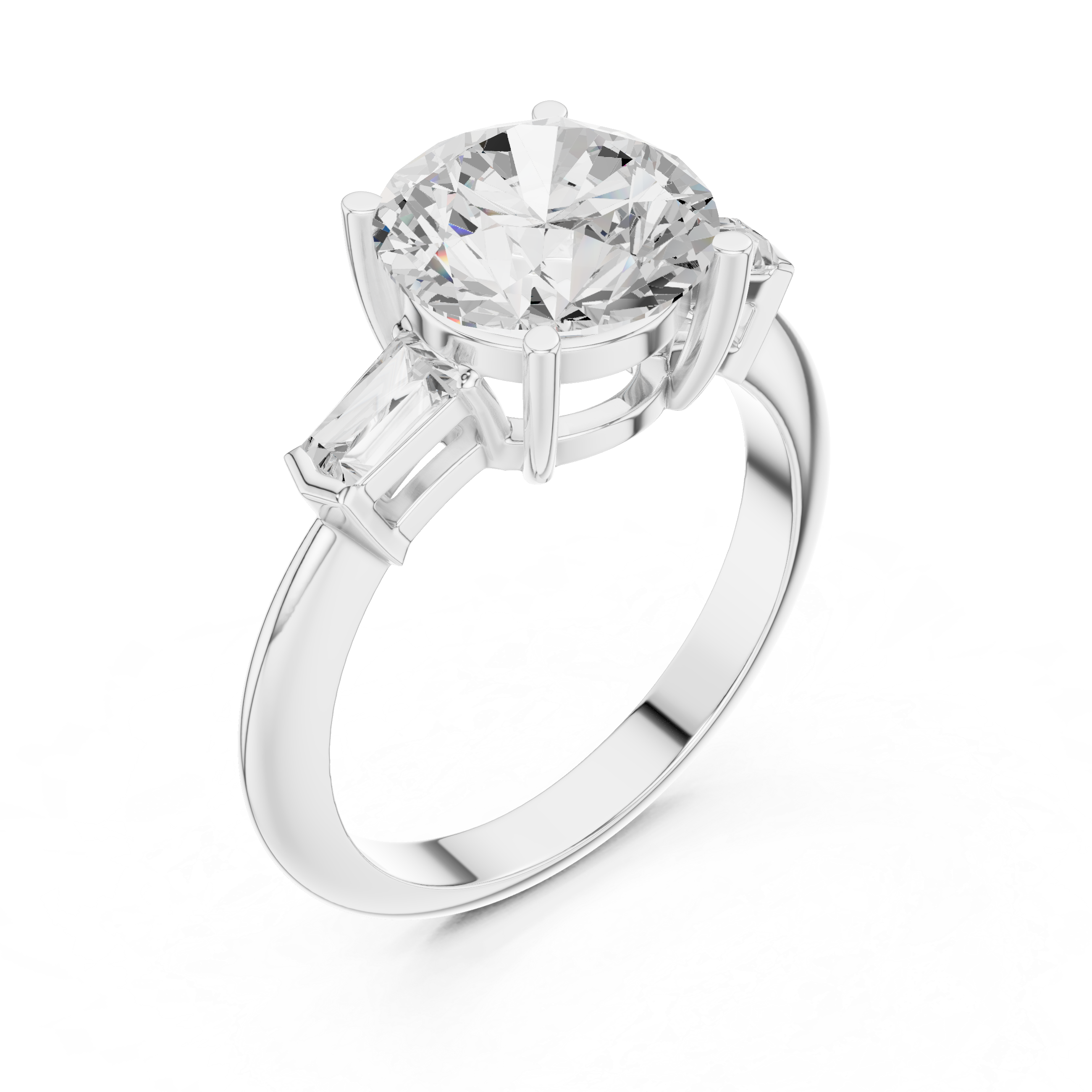 3.35 Carat Round Cut Lab-Grown Diamond Solitaire Ring in 14K / 18K Gold , VVS1 Clarity – SGL Certified