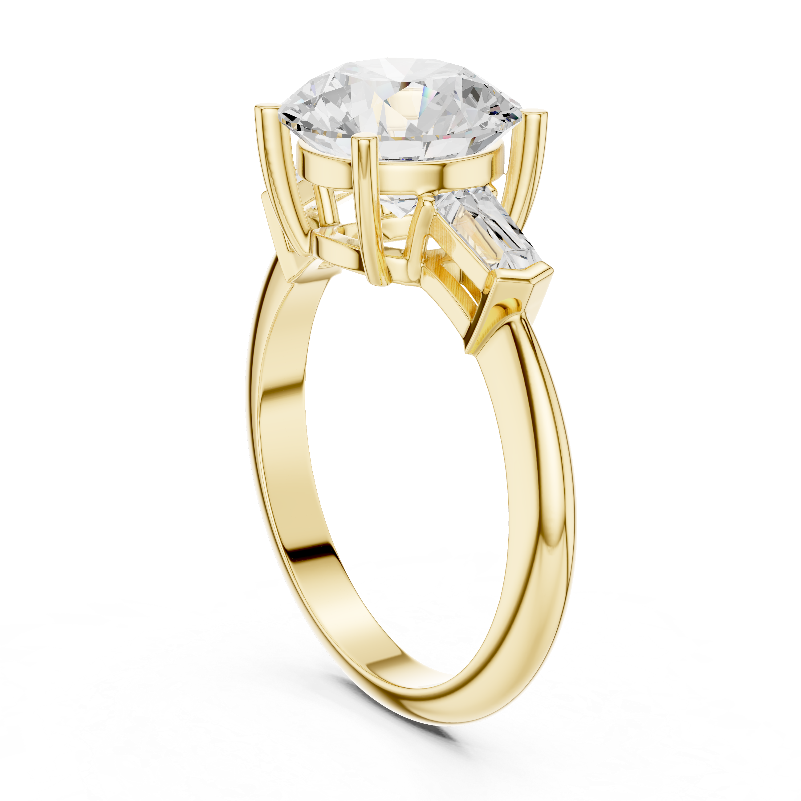 3.35 Carat Round Cut Lab-Grown Diamond Solitaire Ring in 14K / 18K Gold , VVS1 Clarity – SGL Certified