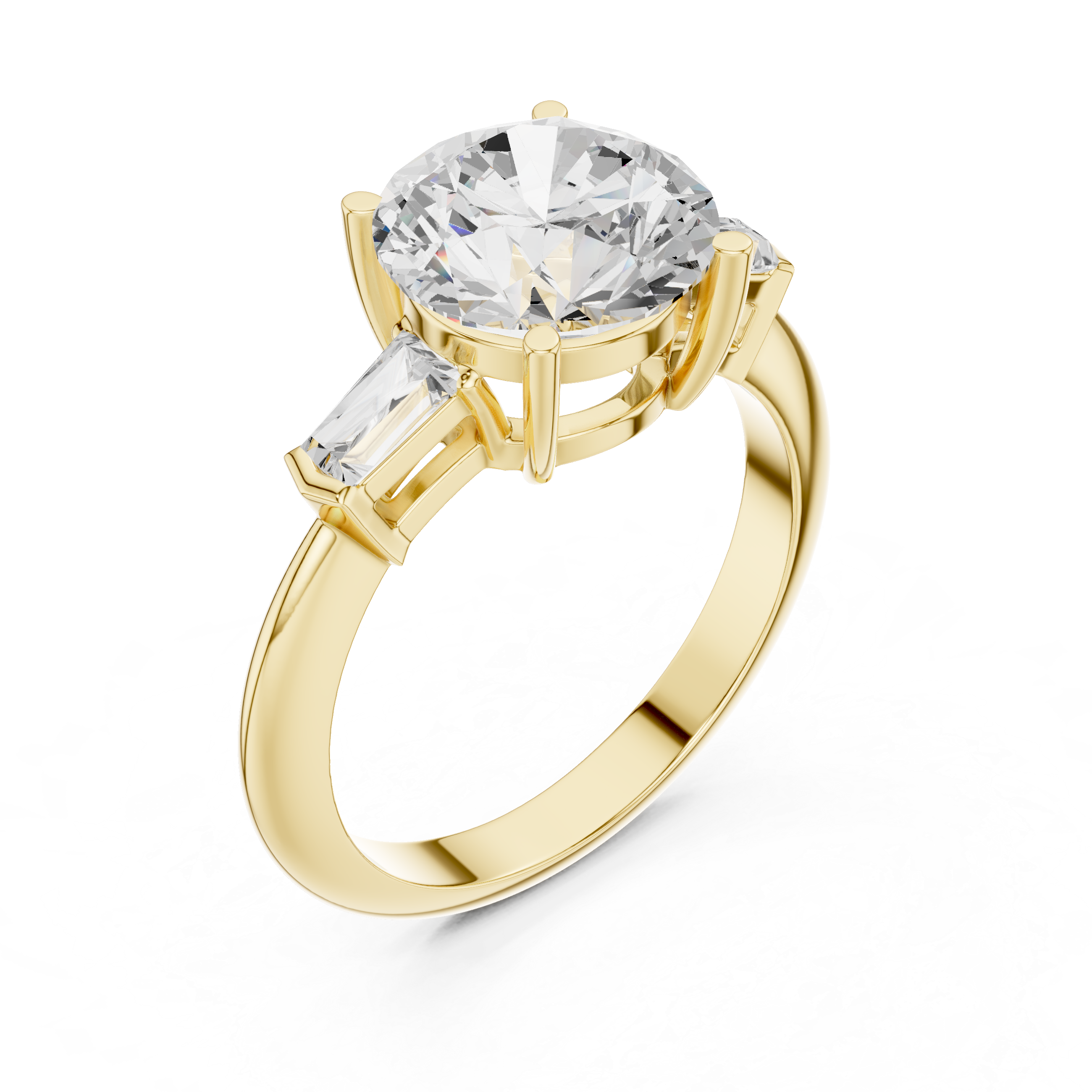 3.35 Carat Round Cut Lab-Grown Diamond Solitaire Ring in 14K / 18K Gold , VVS1 Clarity – SGL Certified