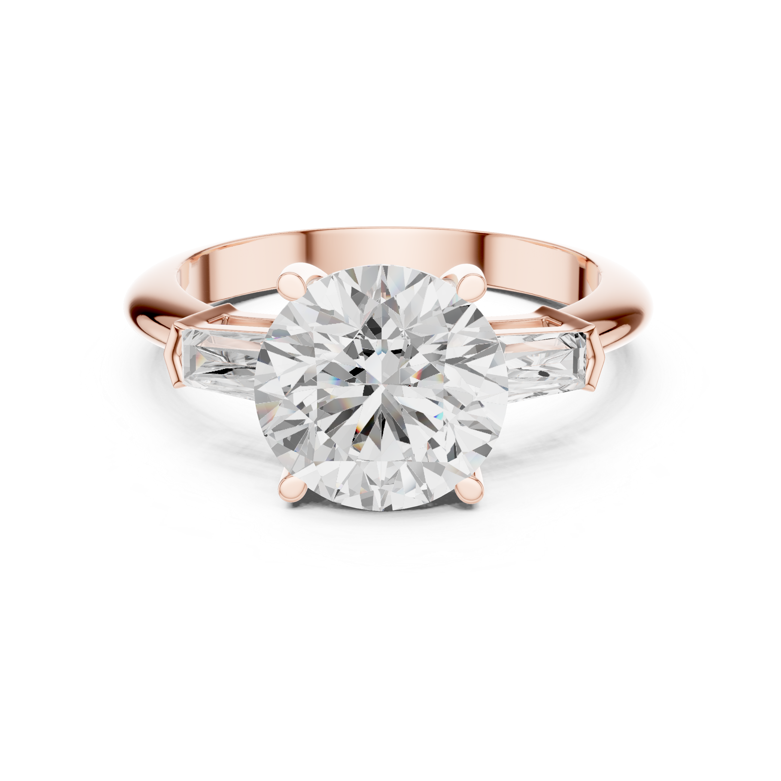 3.35 Carat Round Cut Lab-Grown Diamond Solitaire Ring in 14K / 18K Gold , VVS1 Clarity – SGL Certified