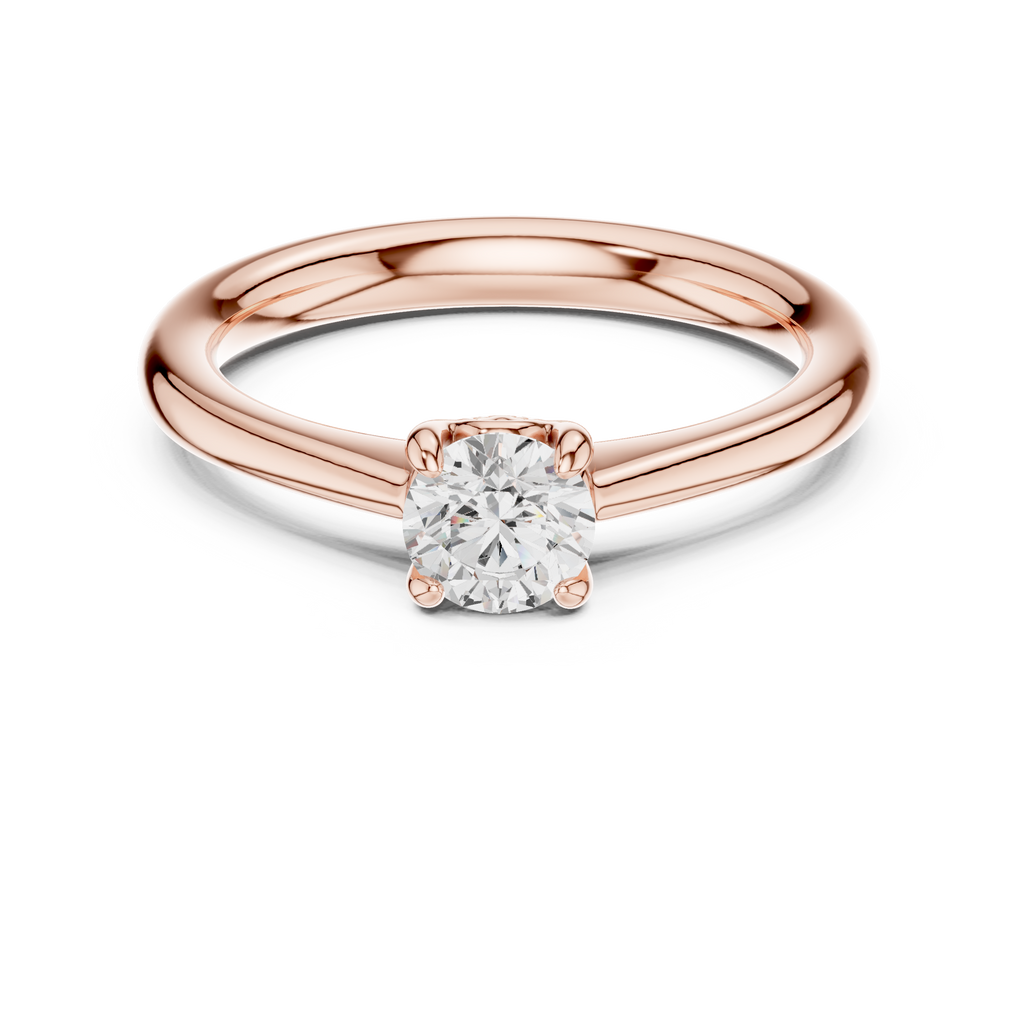 0.50 Carat Round Cut Lab-Grown Diamond Solitaire Ring in 14K / 18K Gold , VVS1 Clarity – SGL Certified