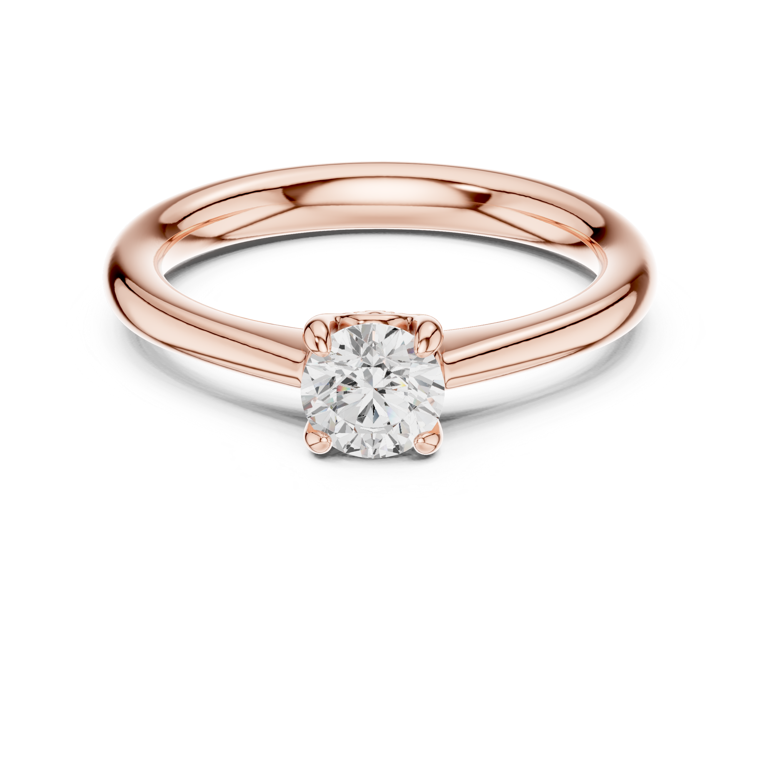 0.50 Carat Round Cut Lab-Grown Diamond Solitaire Ring in 14K / 18K Gold , VVS1 Clarity – SGL Certified