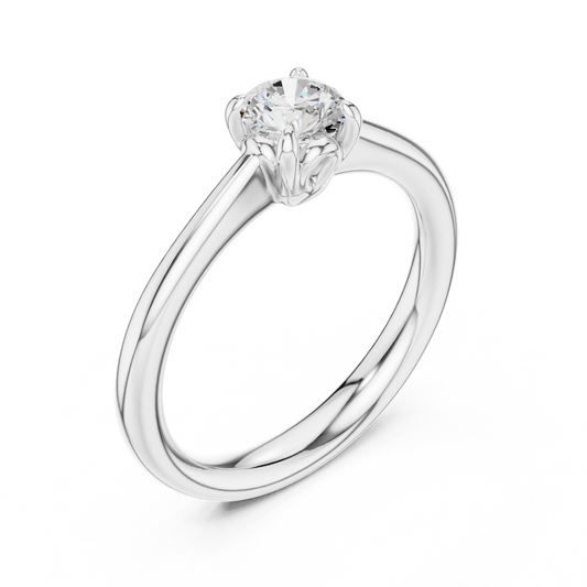 0.50 Carat Round Cut Lab-Grown Diamond Solitaire Ring in 14K / 18K Gold , VVS1 Clarity – SGL Certified