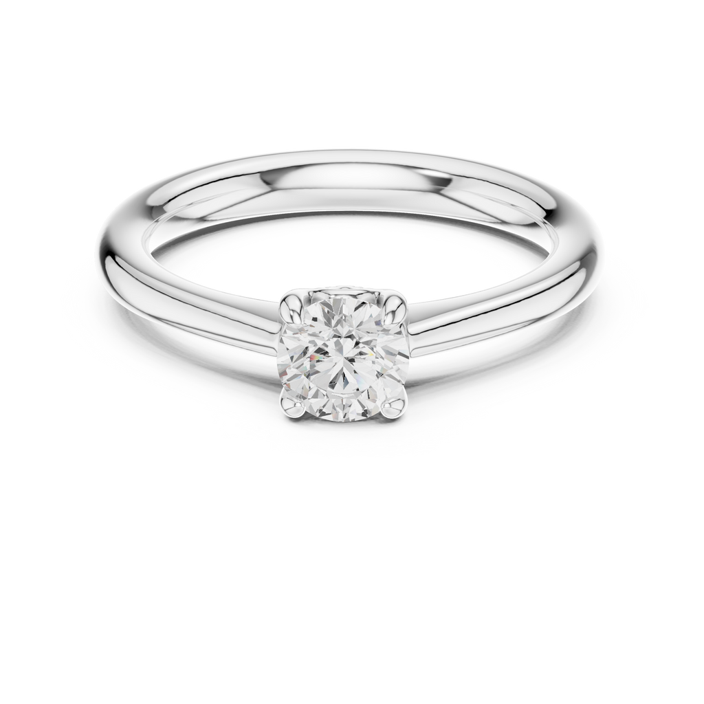 0.50 Carat Round Cut Lab-Grown Diamond Solitaire Ring in 14K / 18K Gold , VVS1 Clarity – SGL Certified