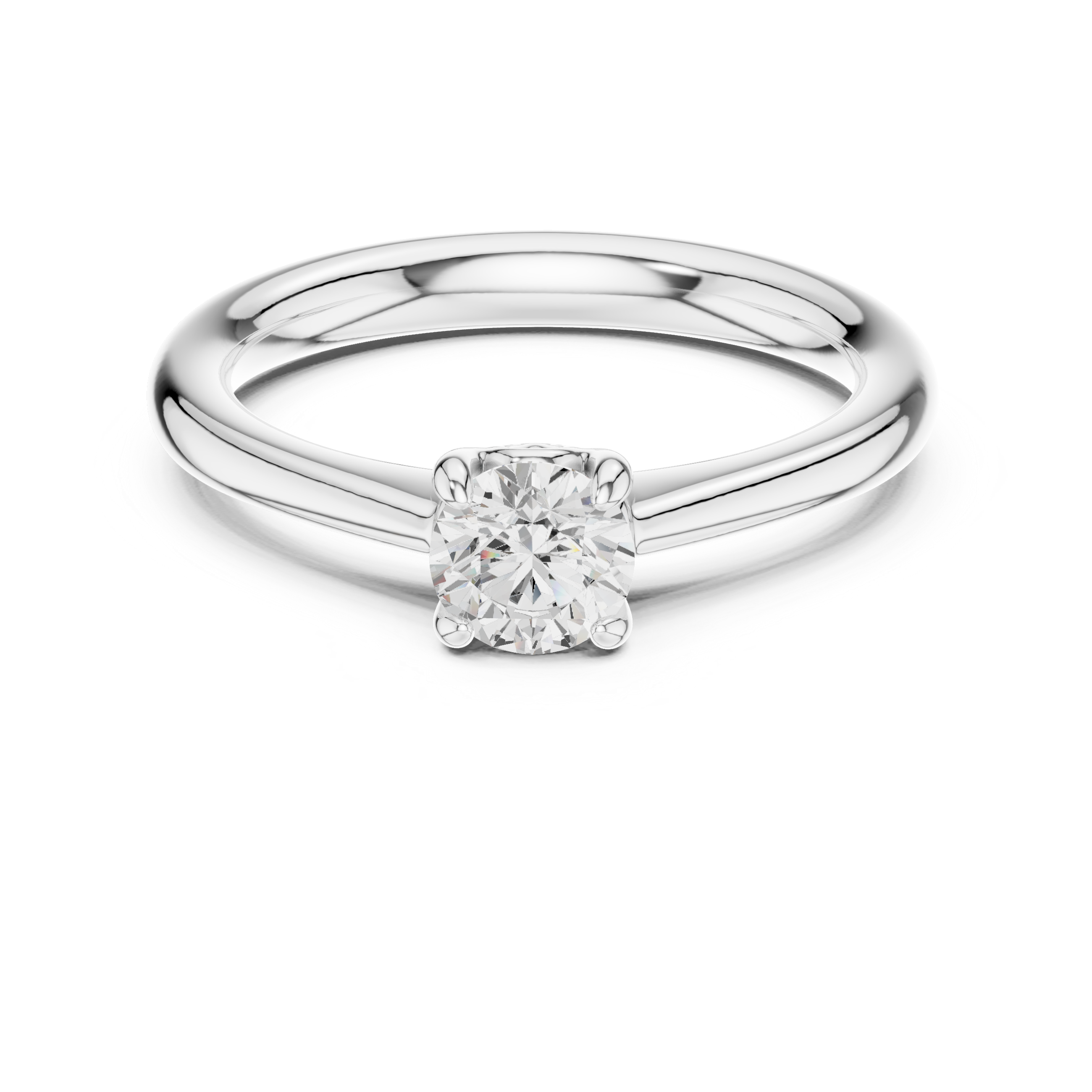 0.50 Carat Round Cut Lab-Grown Diamond Solitaire Ring in 14K / 18K Gold , VVS1 Clarity – SGL Certified