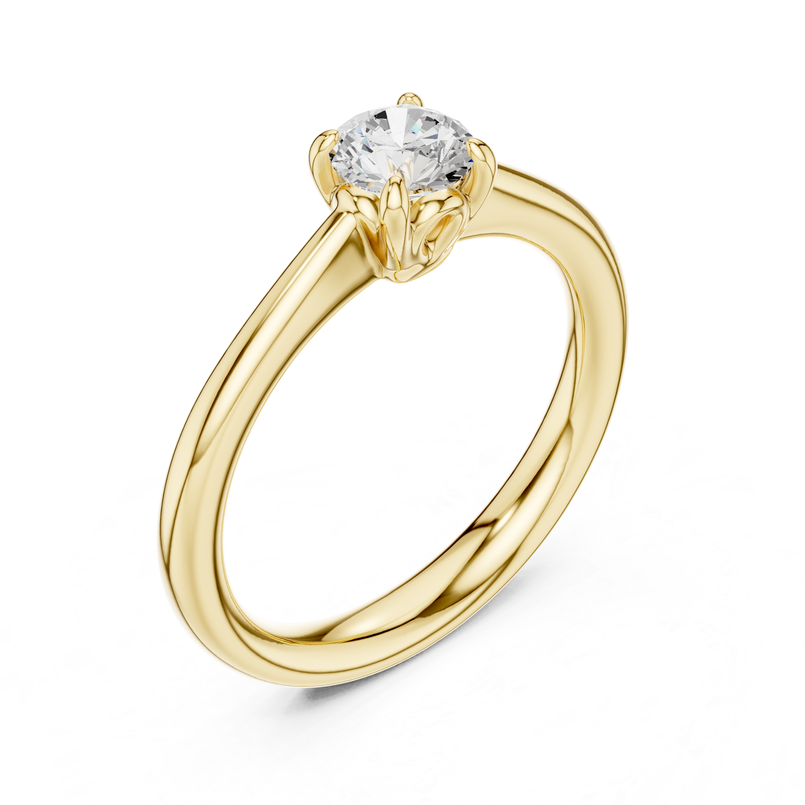 0.50 Carat Round Cut Lab-Grown Diamond Solitaire Ring in 14K / 18K Gold , VVS1 Clarity – SGL Certified