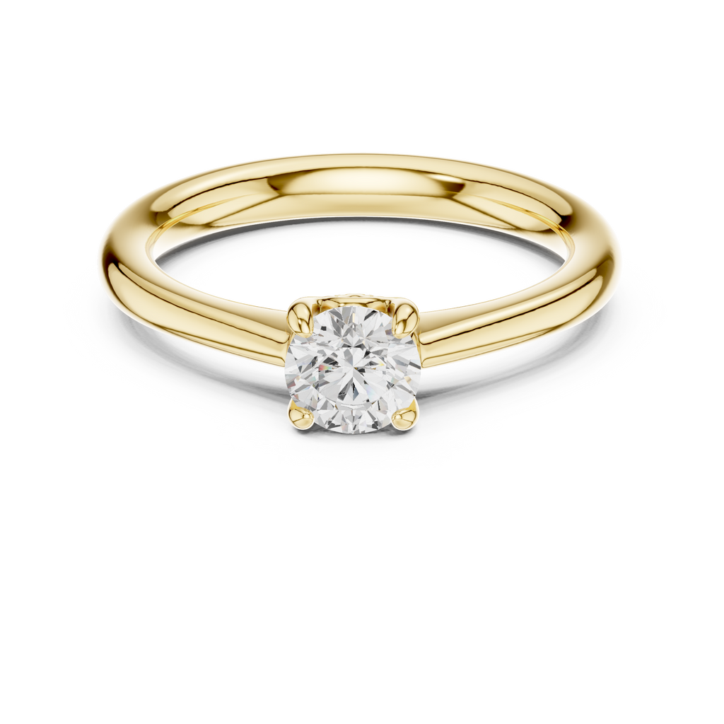 0.50 Carat Round Cut Lab-Grown Diamond Solitaire Ring in 14K / 18K Gold , VVS1 Clarity – SGL Certified