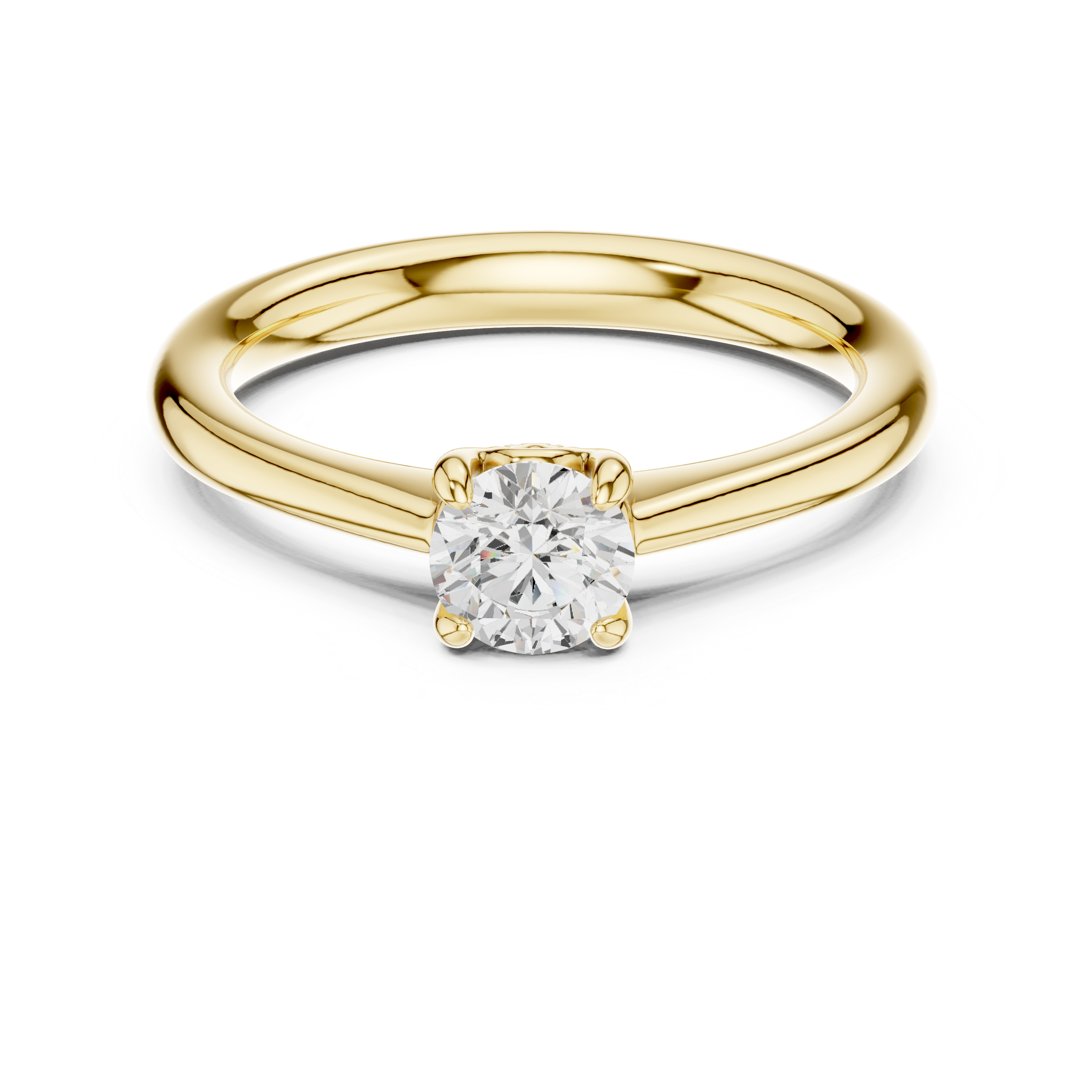 0.50 Carat Round Cut Lab-Grown Diamond Solitaire Ring in 14K / 18K Gold , VVS1 Clarity – SGL Certified