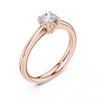 0.50 Carat Round Cut Lab-Grown Diamond Solitaire Ring in 14K / 18K Gold , VVS1 Clarity – SGL Certified