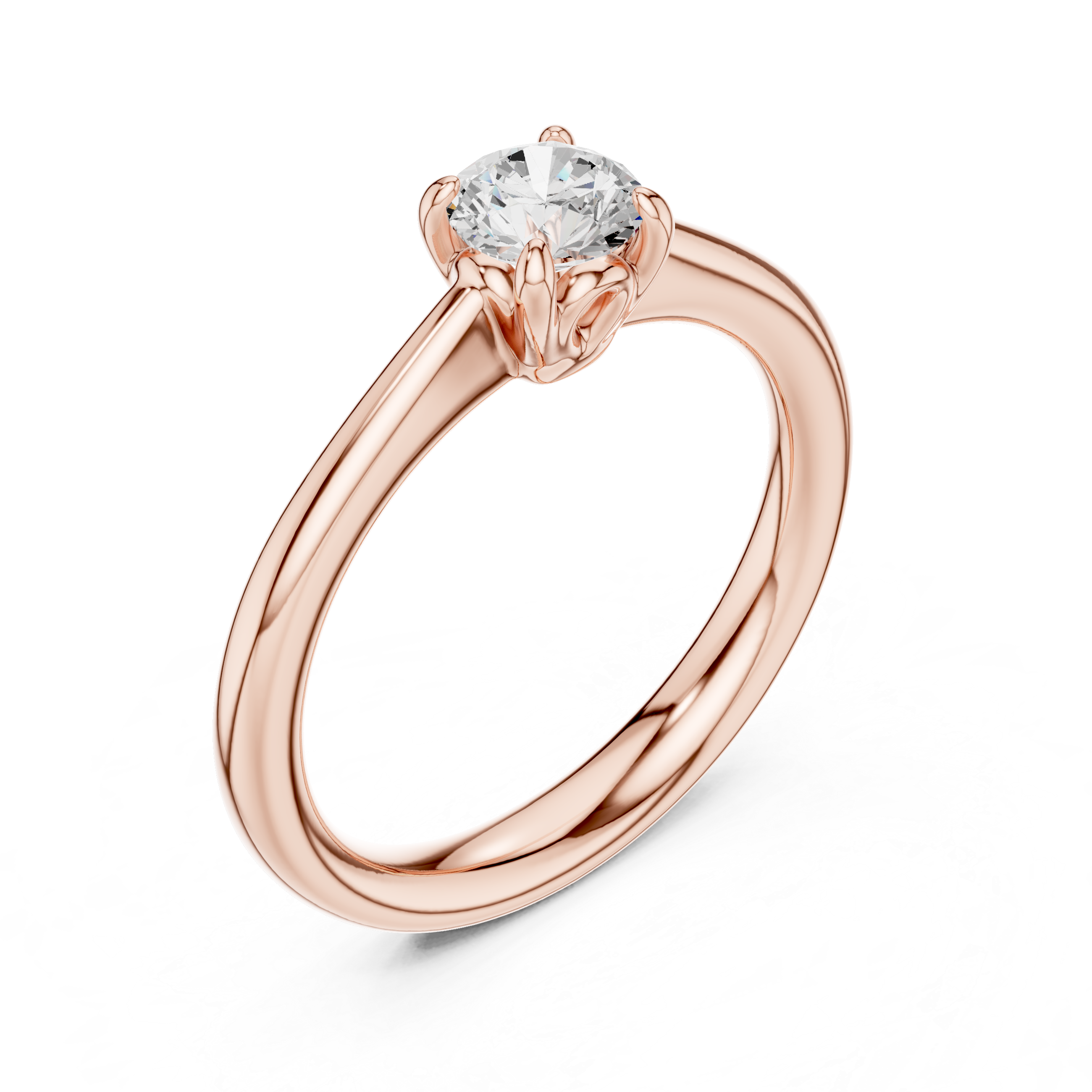 0.50 Carat Round Cut Lab-Grown Diamond Solitaire Ring in 14K / 18K Gold , VVS1 Clarity – SGL Certified