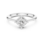 1 Carat Princess Cut Lab-Grown Diamond Solitaire Ring in 14K / 18K Gold , VVS1 Clarity – SGL Certified