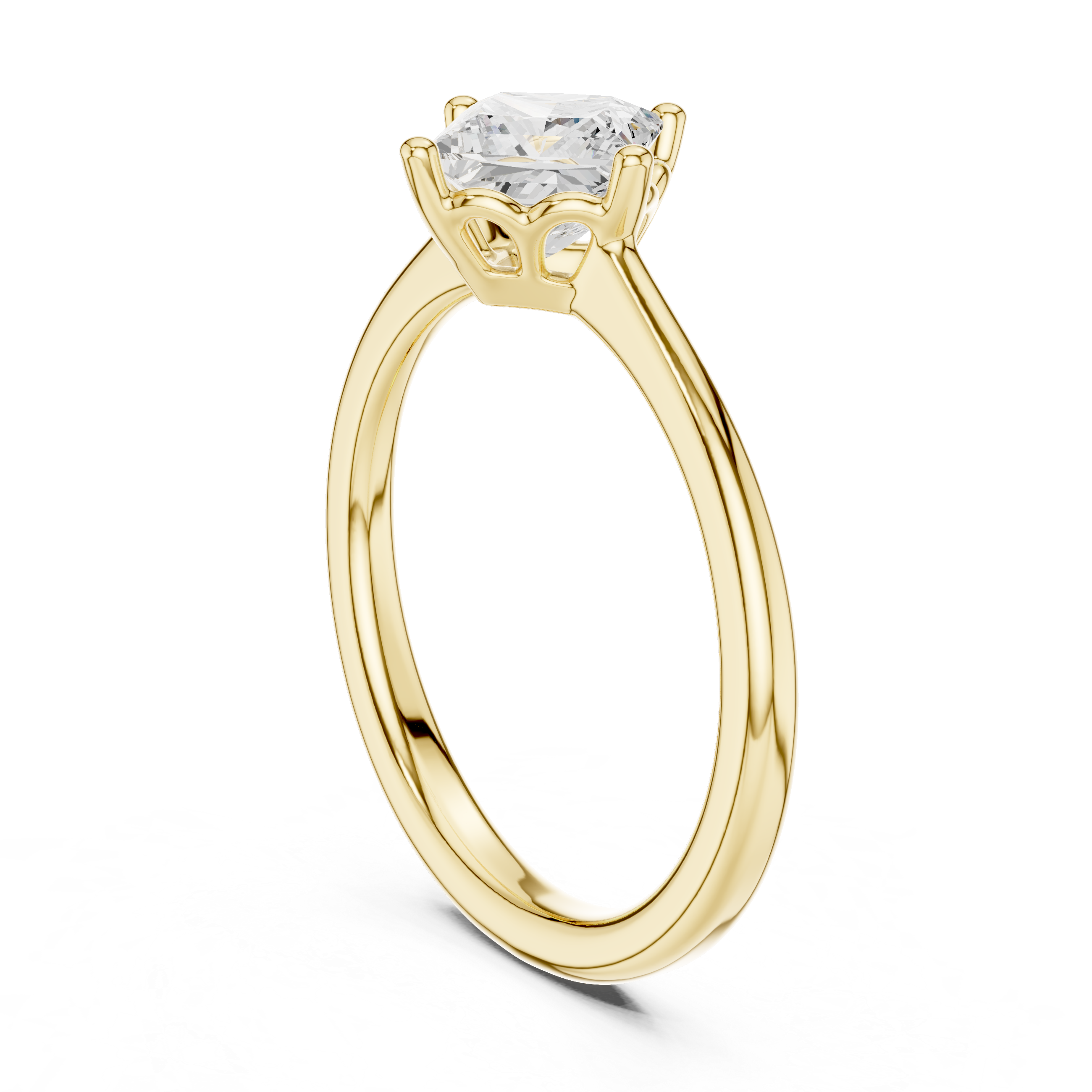 1 Carat Princess Cut Lab-Grown Diamond Solitaire Ring in 14K / 18K Gold , VVS1 Clarity – SGL Certified