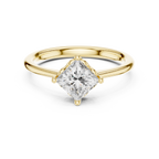 1 Carat Princess Cut Lab-Grown Diamond Solitaire Ring in 14K / 18K Gold , VVS1 Clarity – SGL Certified