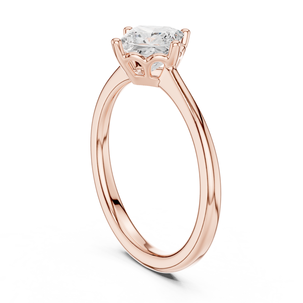 1 Carat Princess Cut Lab-Grown Diamond Solitaire Ring in 14K / 18K Gold , VVS1 Clarity – SGL Certified