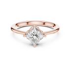 1 Carat Princess Cut Lab-Grown Diamond Solitaire Ring in 14K / 18K Gold , VVS1 Clarity – SGL Certified
