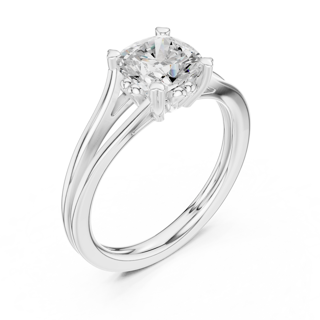 1.25 Carat Cushion Cut Lab-Grown Diamond Solitaire Ring in 14K / 18K Gold , VVS1 Clarity – SGL Certified