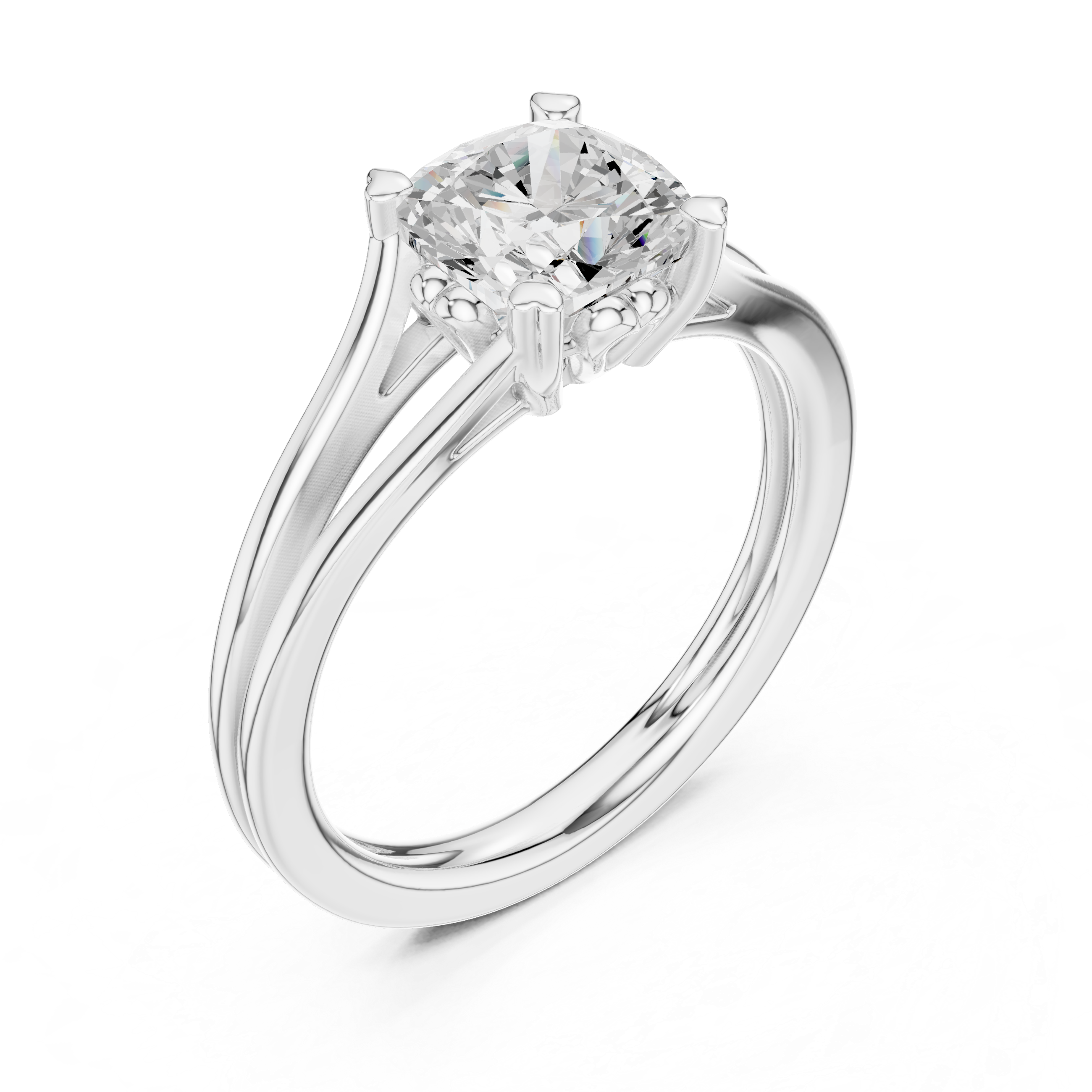 1.25 Carat Cushion Cut Lab-Grown Diamond Solitaire Ring in 14K / 18K Gold , VVS1 Clarity – SGL Certified