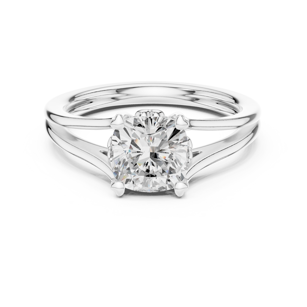 1.25 Carat Cushion Cut Lab-Grown Diamond Solitaire Ring in 14K / 18K Gold , VVS1 Clarity – SGL Certified