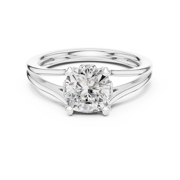 1.25 Carat Cushion Cut Lab-Grown Diamond Solitaire Ring in 14K / 18K Gold , VVS1 Clarity – SGL Certified