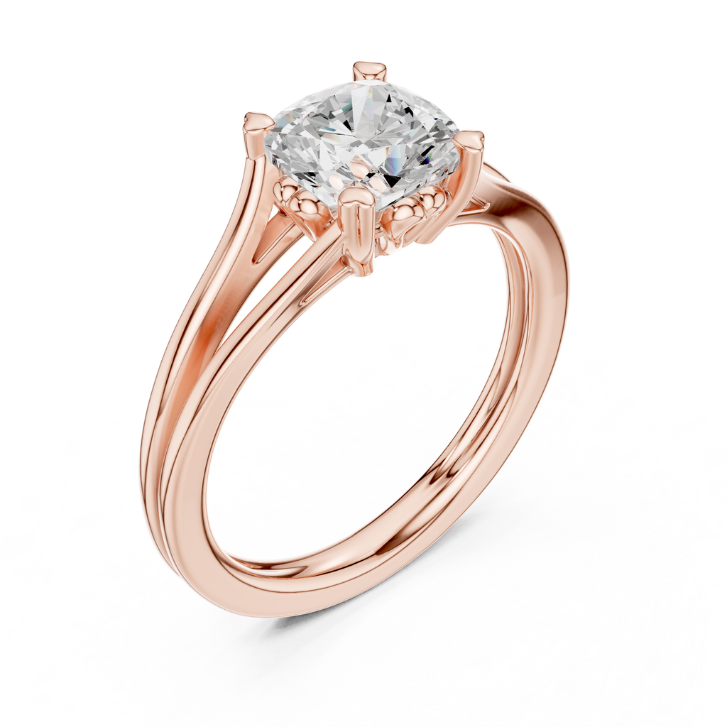 1.25 Carat Cushion Cut Lab-Grown Diamond Solitaire Ring in 14K / 18K Gold , VVS1 Clarity – SGL Certified