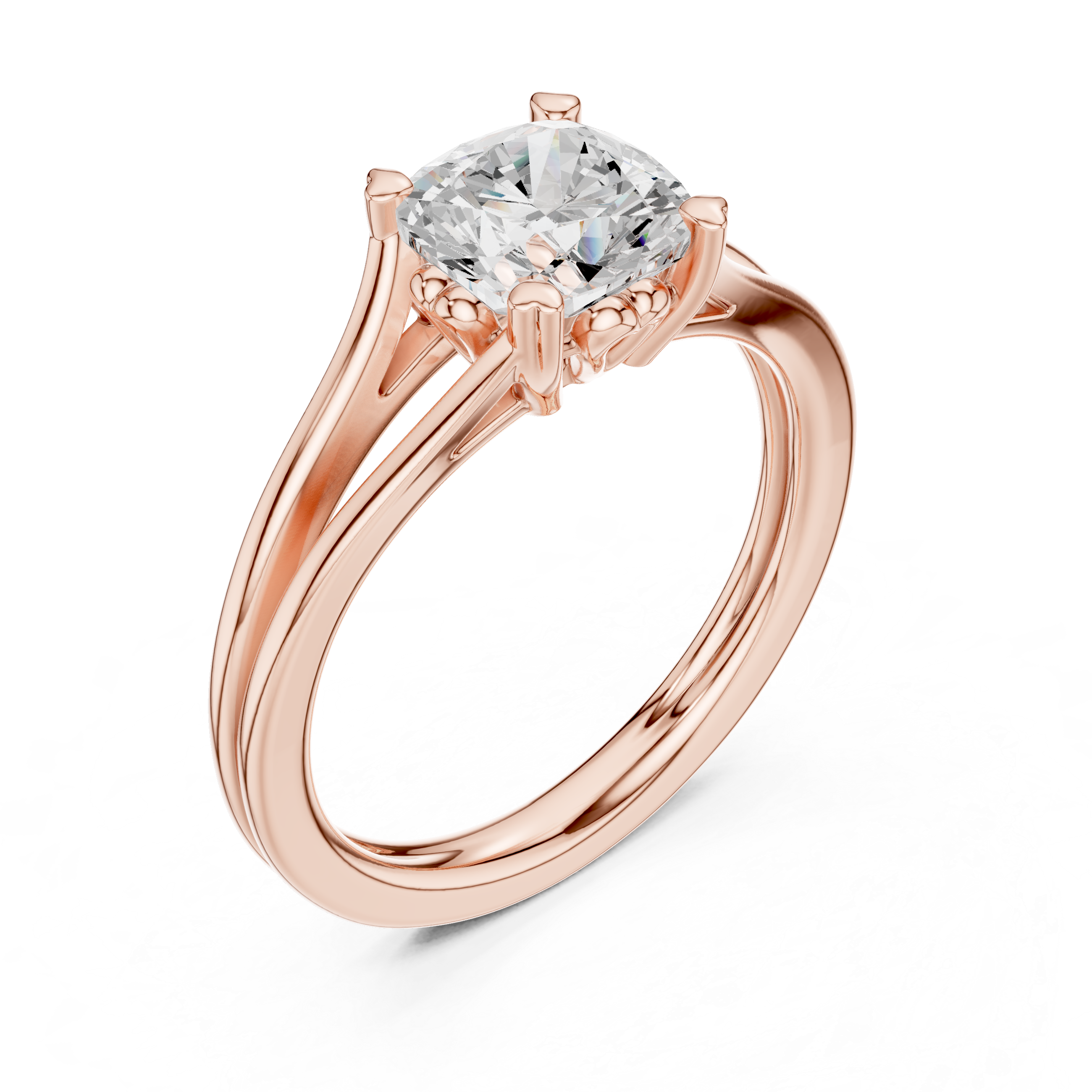 1.25 Carat Cushion Cut Lab-Grown Diamond Solitaire Ring in 14K / 18K Gold , VVS1 Clarity – SGL Certified