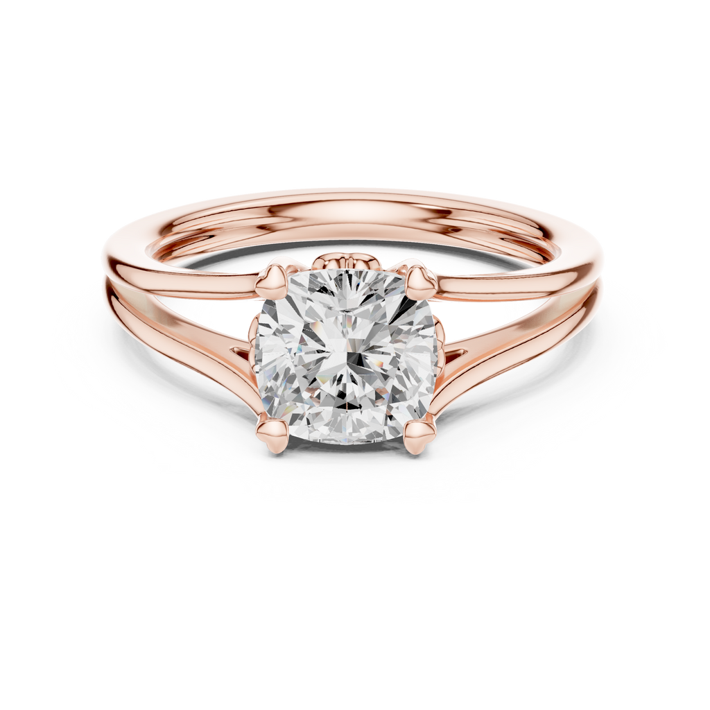 1.25 Carat Cushion Cut Lab-Grown Diamond Solitaire Ring in 14K / 18K Gold , VVS1 Clarity – SGL Certified