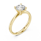 1 Carat Round Cut Lab-Grown Diamond Solitaire Ring in 14K / 18K Gold , VVS1 Clarity – SGL Certified