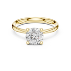1 Carat Round Cut Lab-Grown Diamond Solitaire Ring in 14K / 18K Gold , VVS1 Clarity – SGL Certified