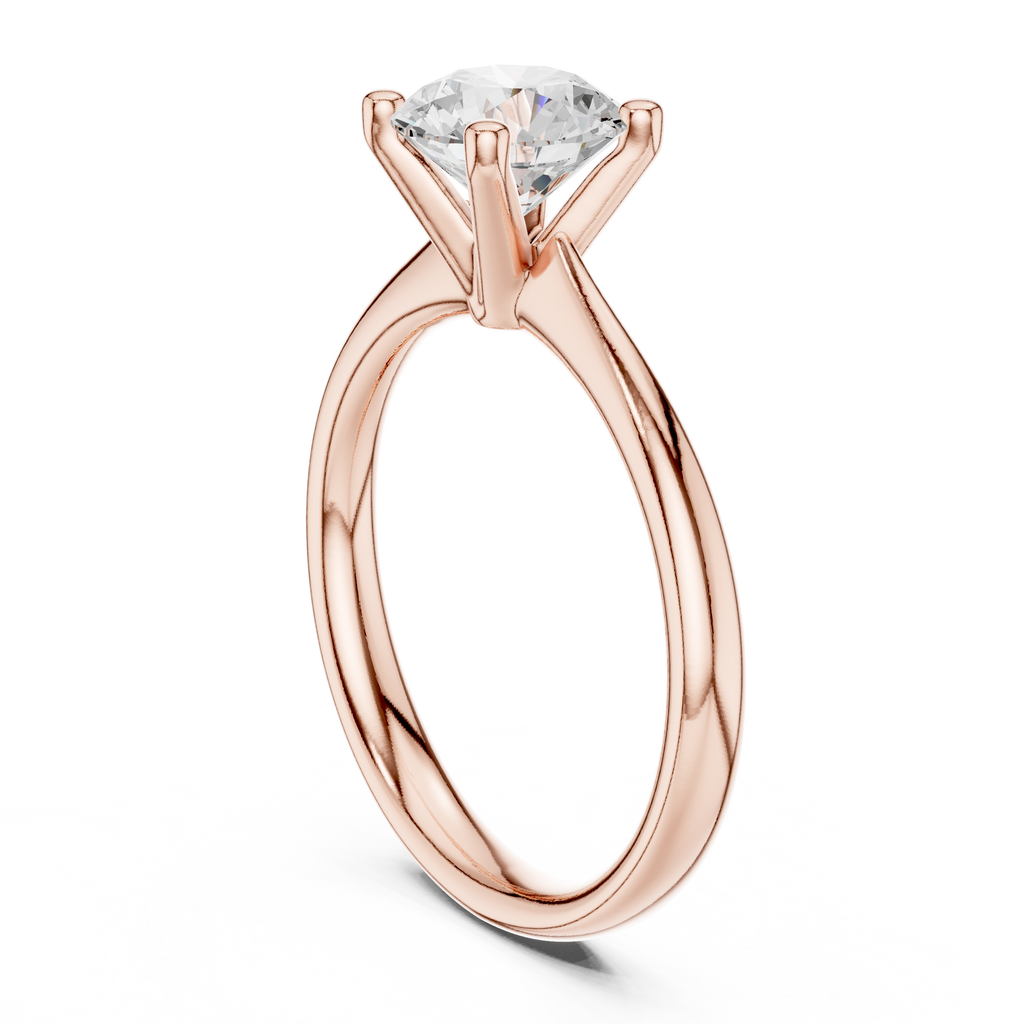 1 Carat Round Cut Lab-Grown Diamond Solitaire Ring in 14K / 18K Gold , VVS1 Clarity – SGL Certified