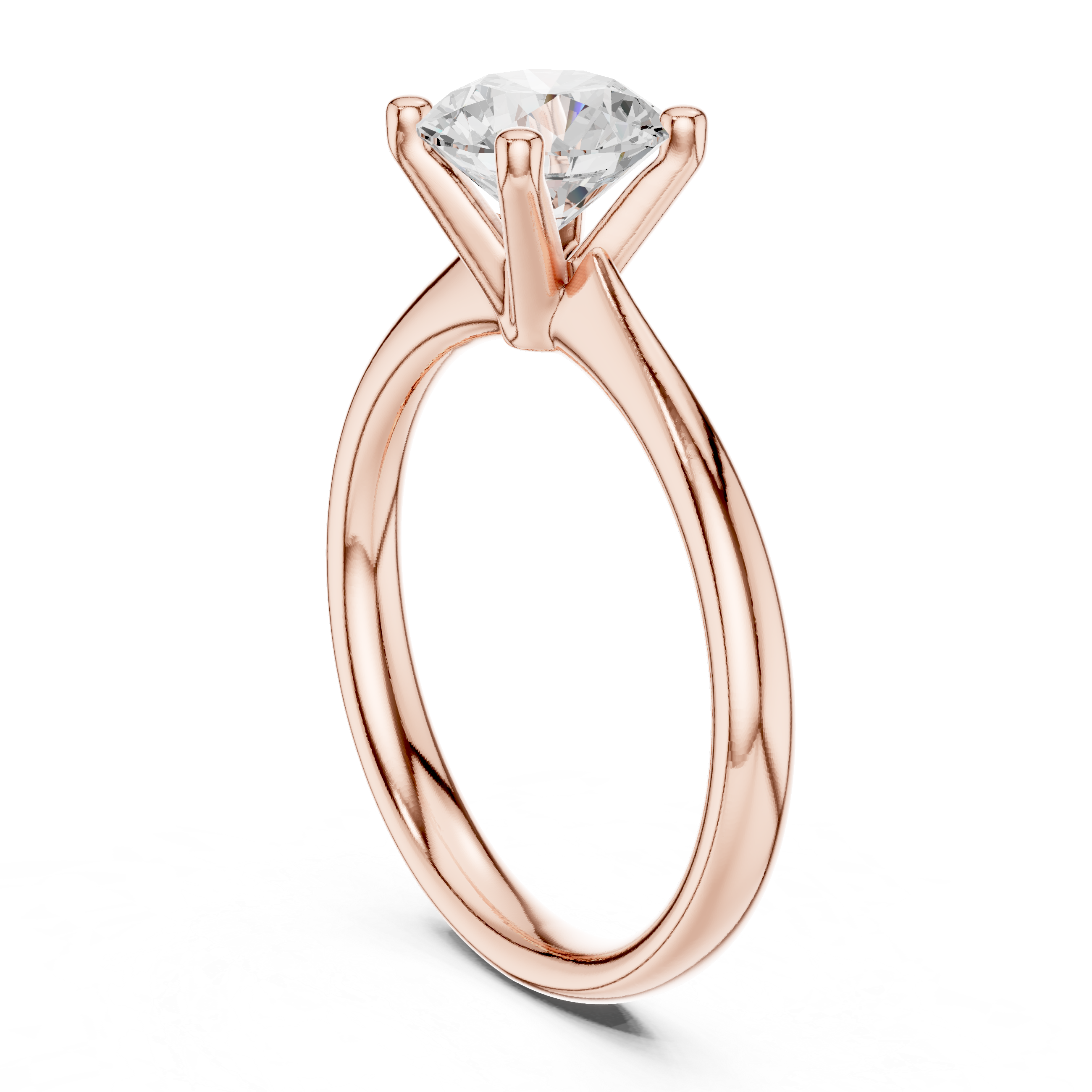 1 Carat Round Cut Lab-Grown Diamond Solitaire Ring in 14K / 18K Gold , VVS1 Clarity – SGL Certified