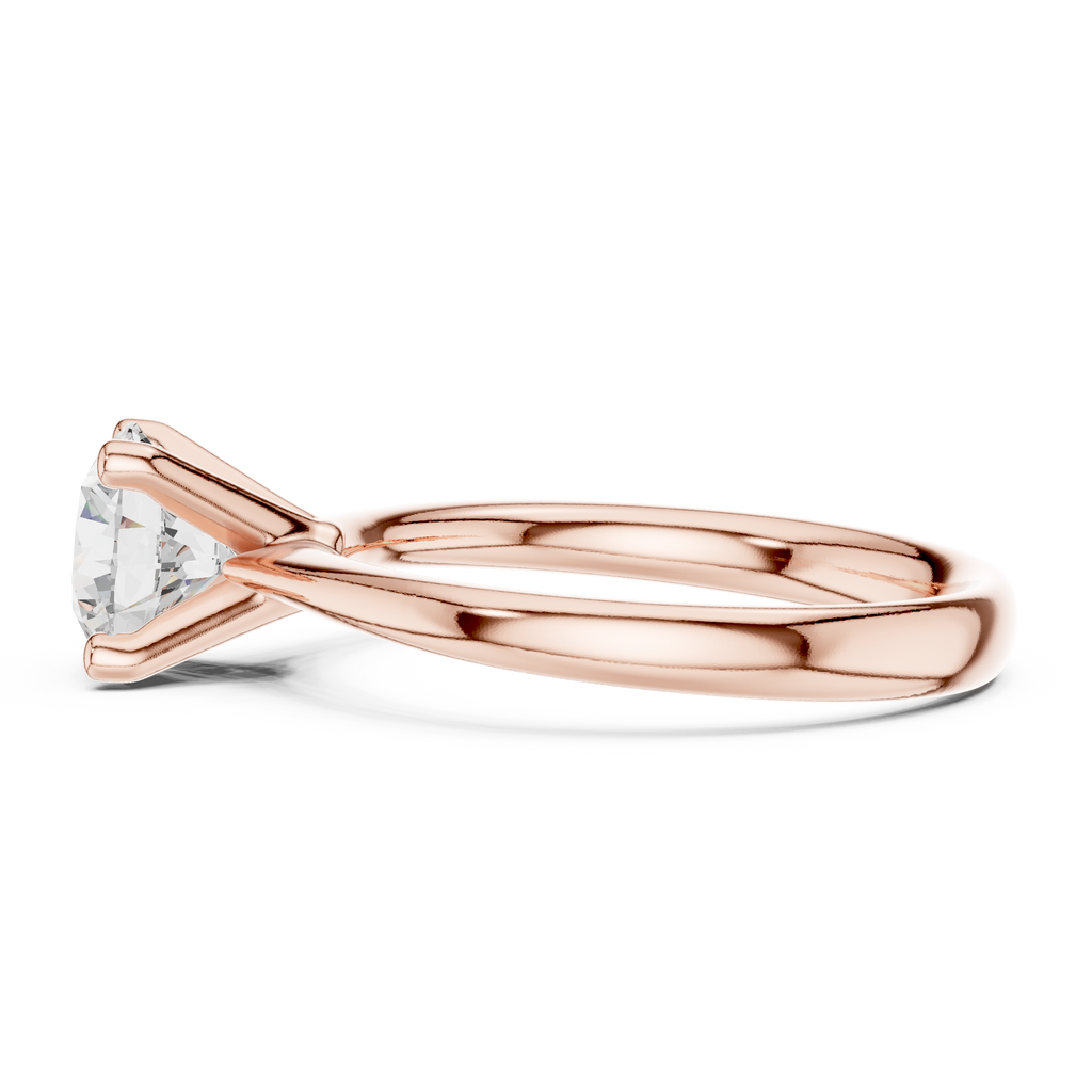 1 Carat Round Cut Lab-Grown Diamond Solitaire Ring in 14K / 18K Gold , VVS1 Clarity – SGL Certified