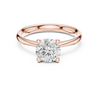 1 Carat Round Cut Lab-Grown Diamond Solitaire Ring in 14K / 18K Gold , VVS1 Clarity – SGL Certified
