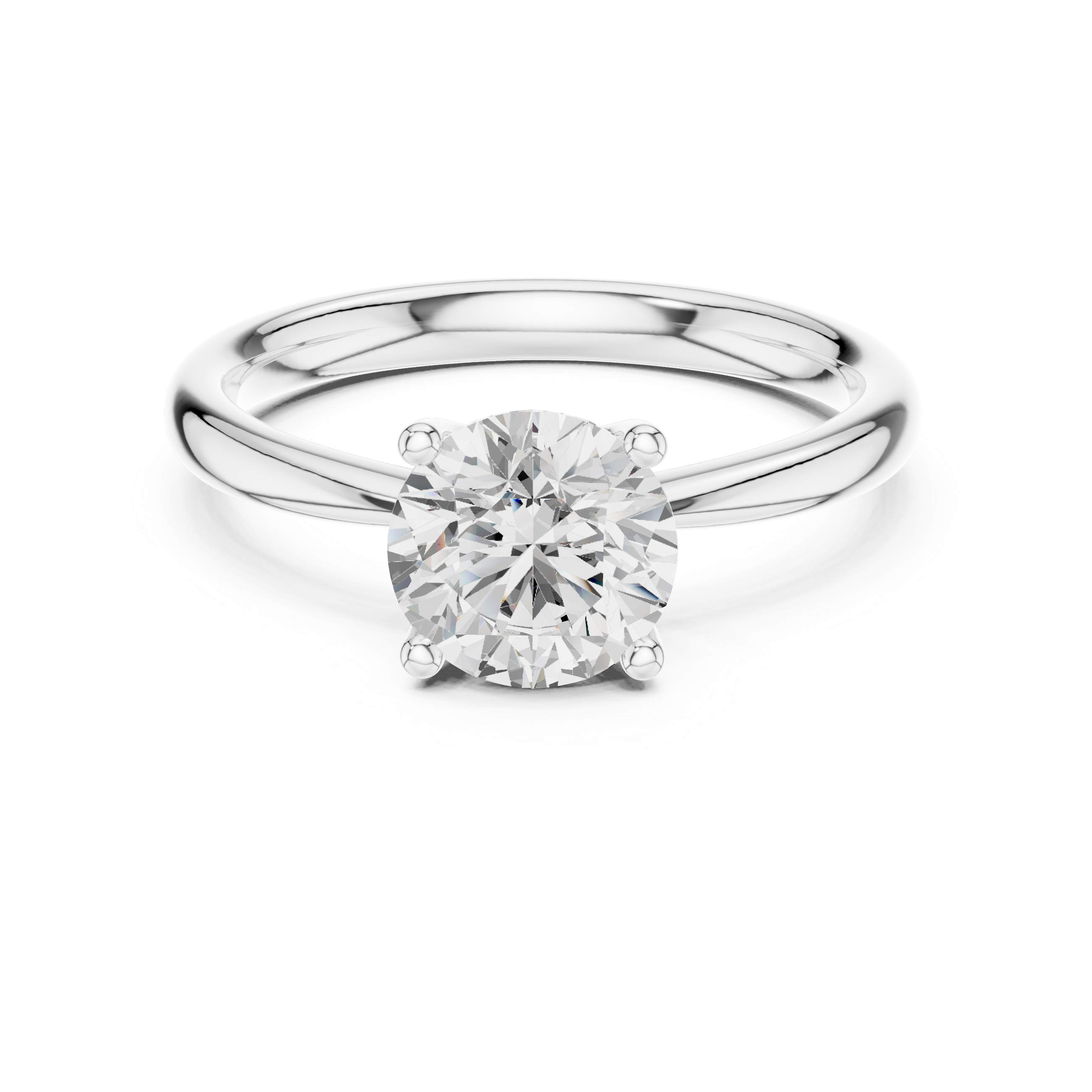 1.40 Carat Round Cut Lab-Grown Diamond Solitaire Ring in 14K / 18K Gold , VVS1 Clarity – SGL Certified