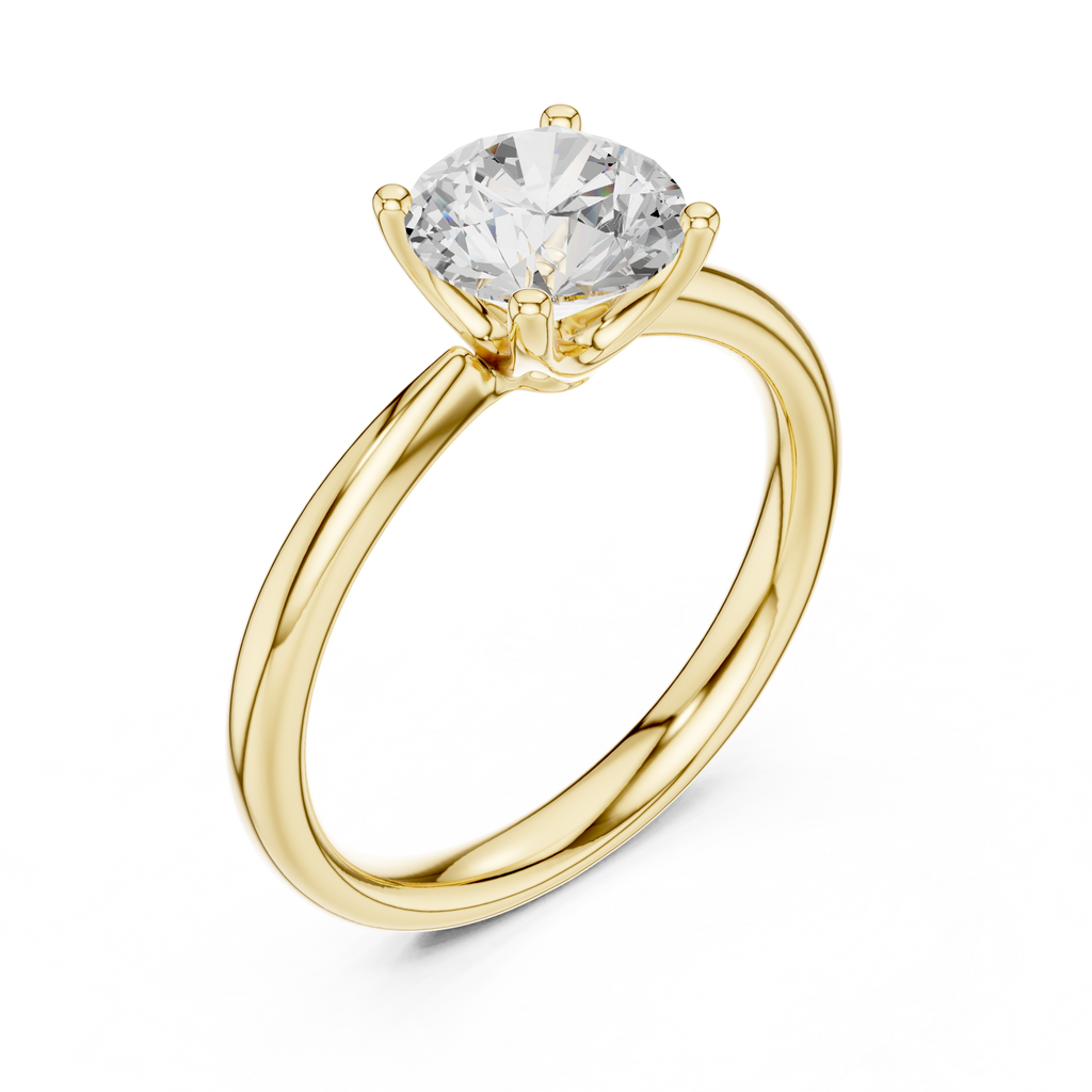 1.40 Carat Round Cut Lab-Grown Diamond Solitaire Ring in 14K / 18K Gold , VVS1 Clarity – SGL Certified