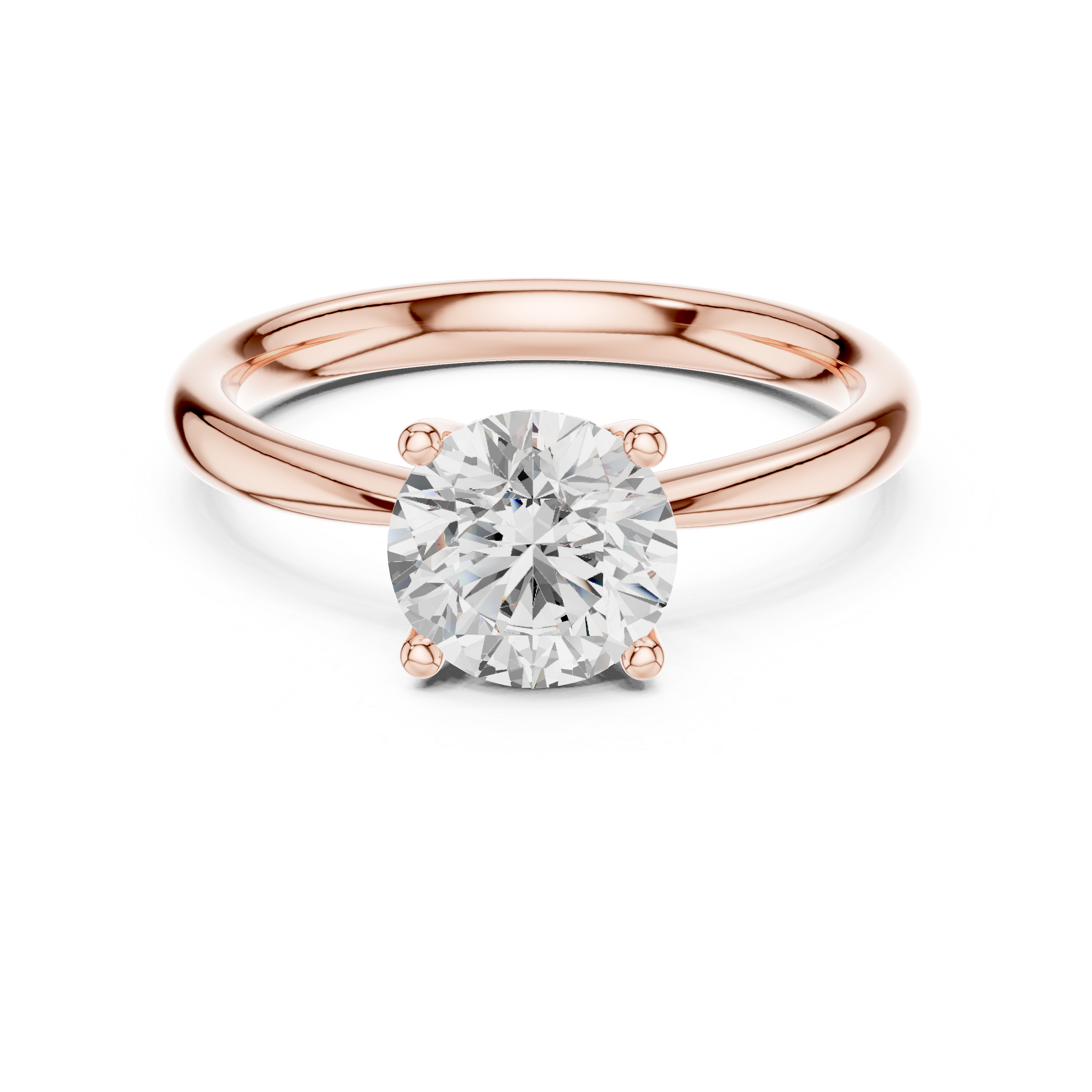 1.40 Carat Round Cut Lab-Grown Diamond Solitaire Ring in 14K / 18K Gold , VVS1 Clarity – SGL Certified
