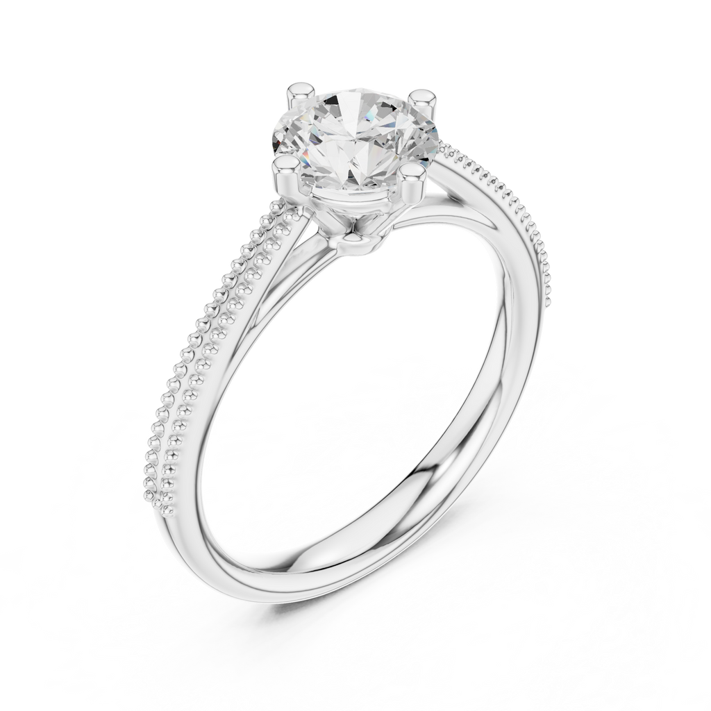 0.75 Carat Round Cut Lab-Grown Diamond Solitaire Ring in 14K / 18K Gold , VVS1 Clarity – SGL Certified