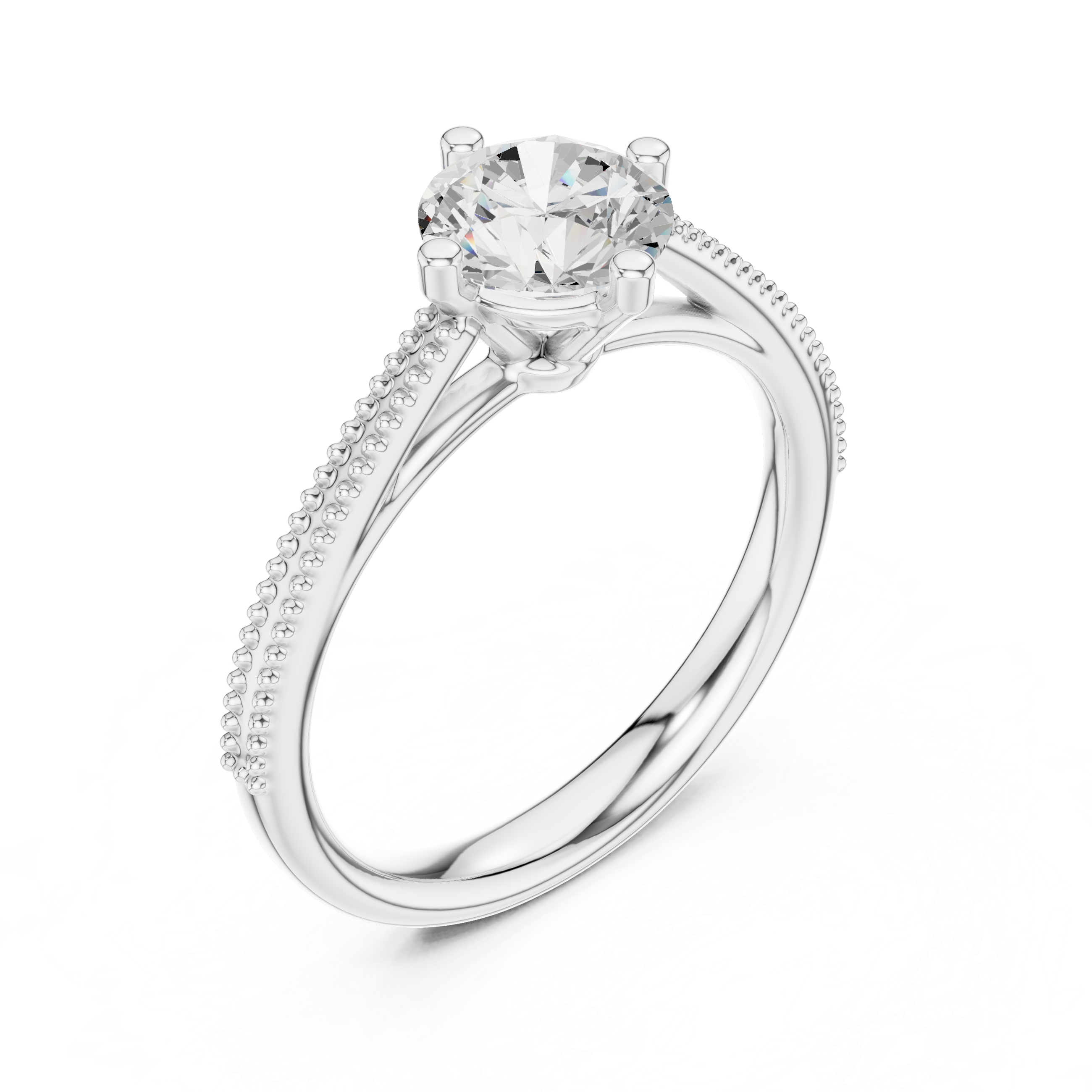 0.75 Carat Round Cut Lab-Grown Diamond Solitaire Ring in 14K / 18K Gold , VVS1 Clarity – SGL Certified