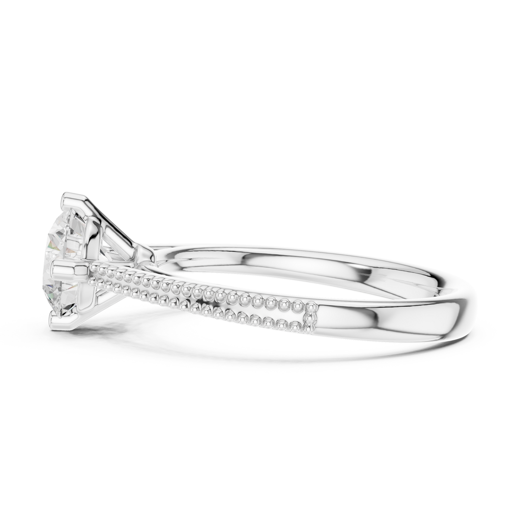 0.75 Carat Round Cut Lab-Grown Diamond Solitaire Ring in 14K / 18K Gold , VVS1 Clarity – SGL Certified
