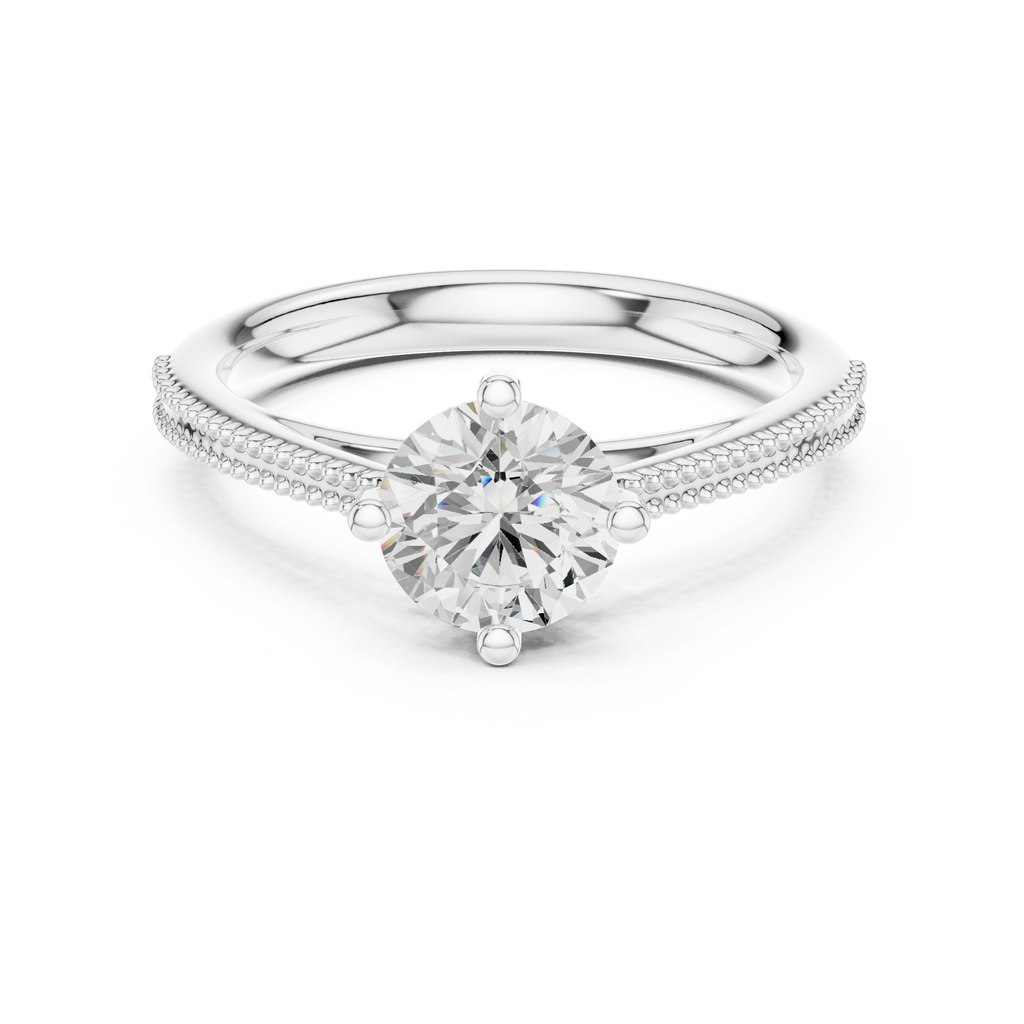 0.75 Carat Round Cut Lab-Grown Diamond Solitaire Ring in 14K / 18K Gold , VVS1 Clarity – SGL Certified