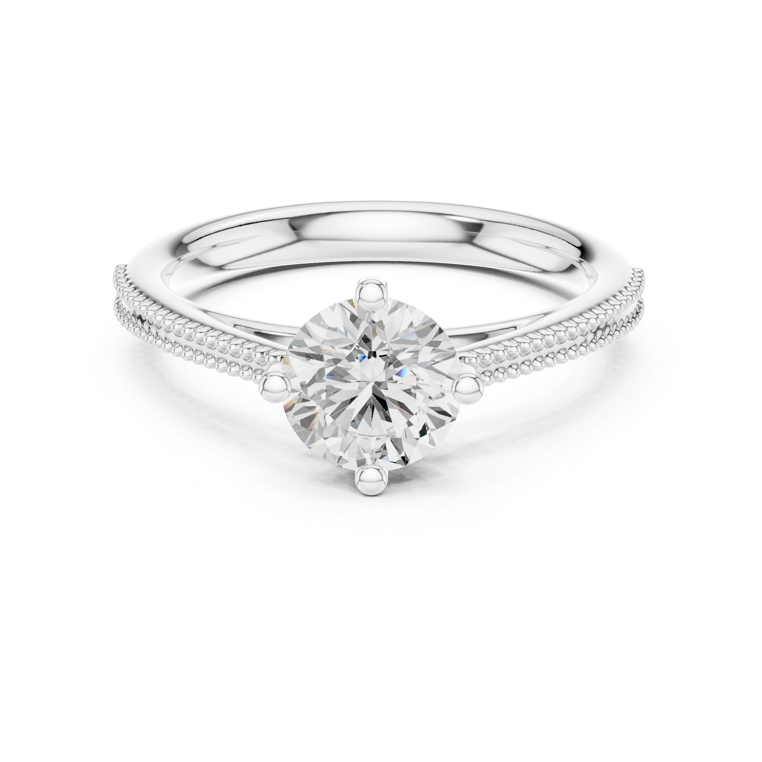 0.75 Carat Round Cut Lab-Grown Diamond Solitaire Ring in 14K / 18K Gold , VVS1 Clarity – SGL Certified