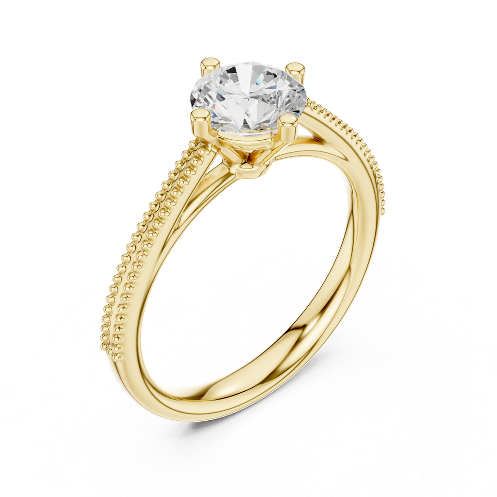 0.75 Carat Round Cut Lab-Grown Diamond Solitaire Ring in 14K / 18K Gold , VVS1 Clarity – SGL Certified