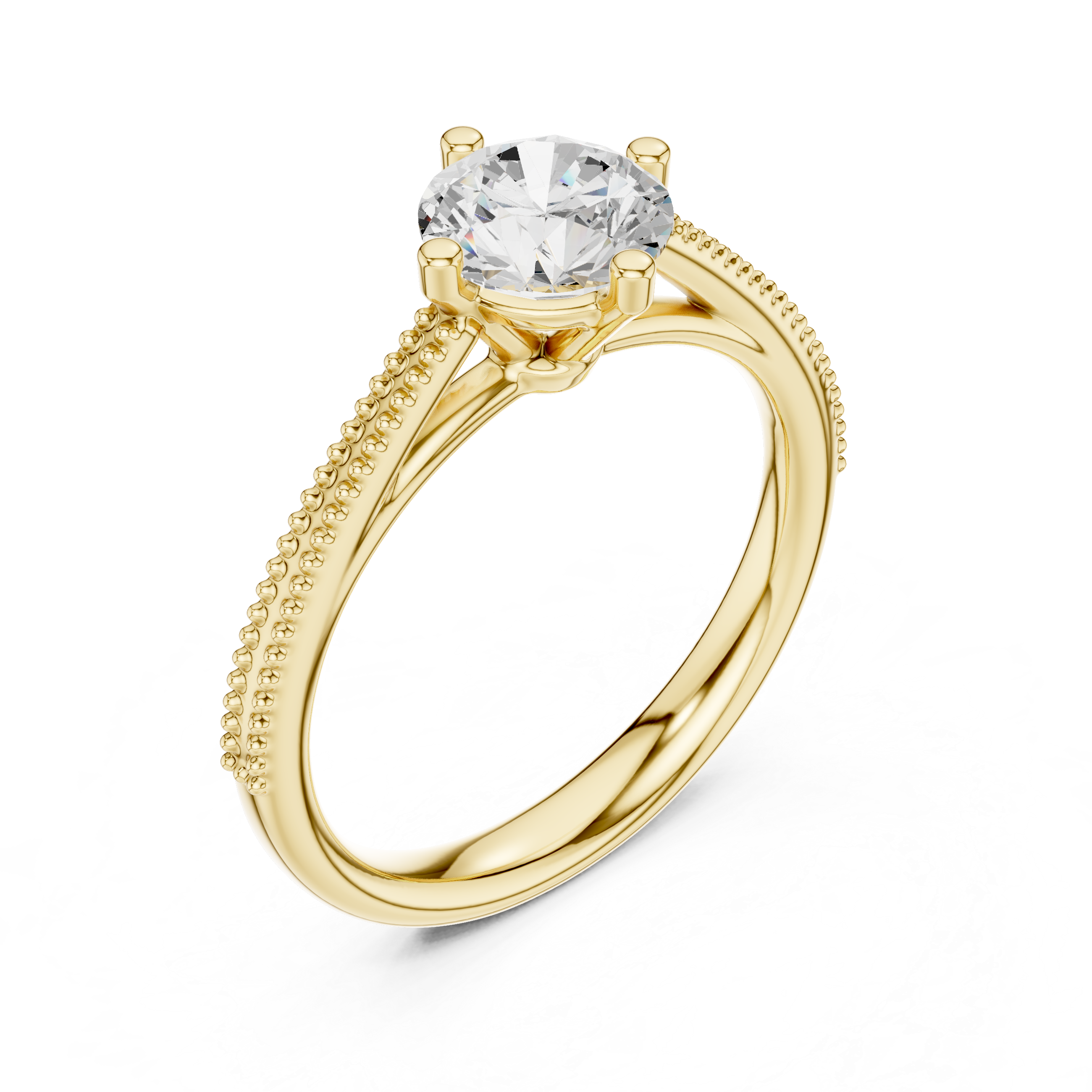 0.75 Carat Round Cut Lab-Grown Diamond Solitaire Ring in 14K / 18K Gold , VVS1 Clarity – SGL Certified