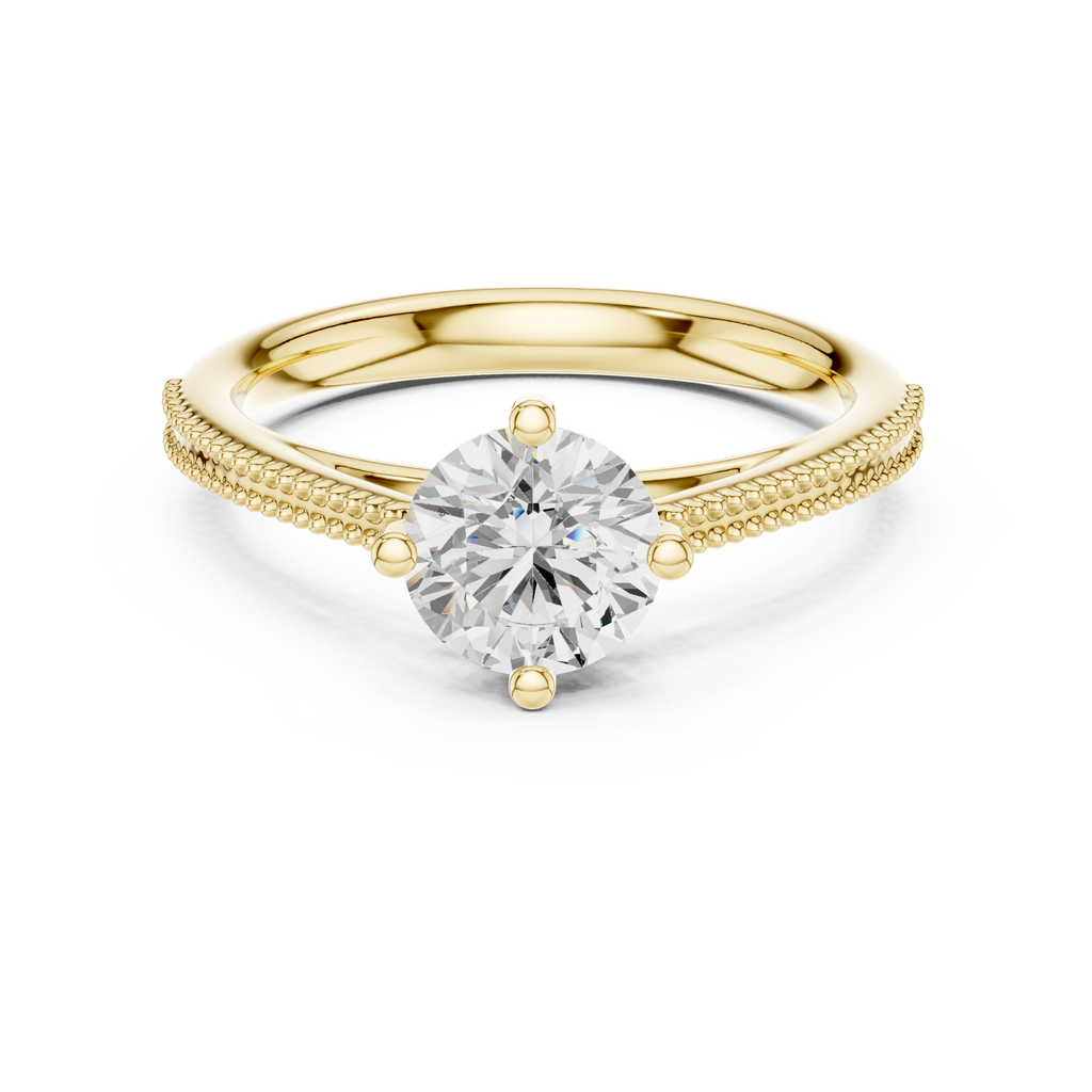 0.75 Carat Round Cut Lab-Grown Diamond Solitaire Ring in 14K / 18K Gold , VVS1 Clarity – SGL Certified